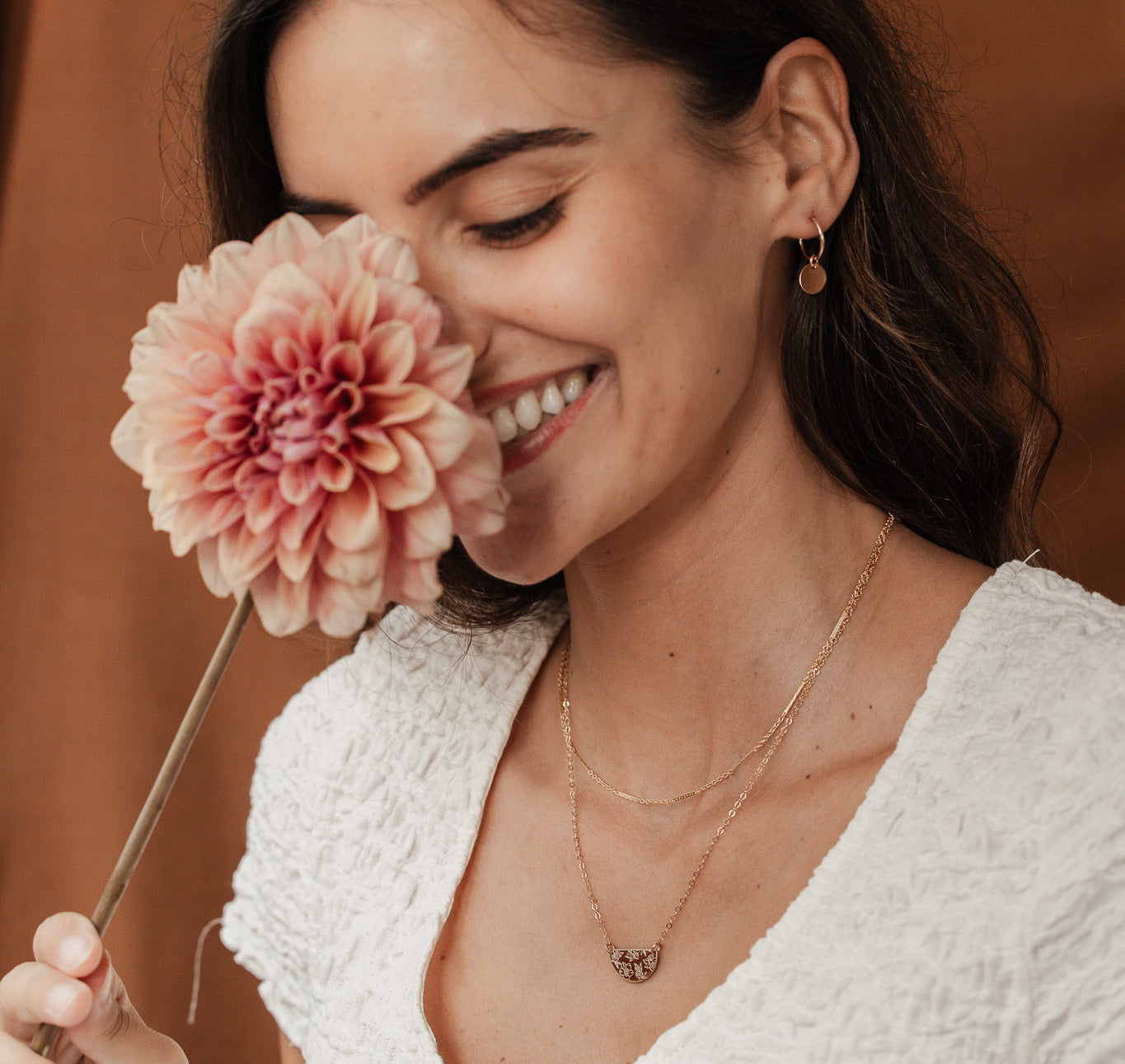 Personalised jewellery - KBN Jewellery - handmade jewellery – Personalised Jewellery gifts – Dainty jewellery- Dainty necklace – flower stamp necklace – birth month flower jewellery – flower necklace