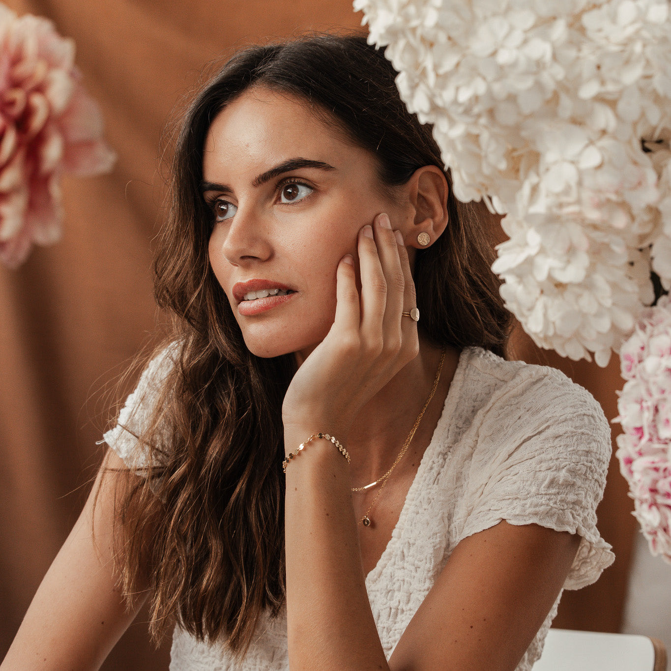 Personalised jewellery - KBN Jewellery - handmade jewellery – Personalised Jewellery gifts – Dainty jewellery- Dainty earrings – personalised stud earrings  – flower stamped earrings  – family flowers – kids birth flowers – birth flower necklace – personalised flower stamped earrings – handmade earring studs – Australian made