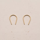 horseshoe earring goldfill sterling silver rose goldfill hypoallergenic materials