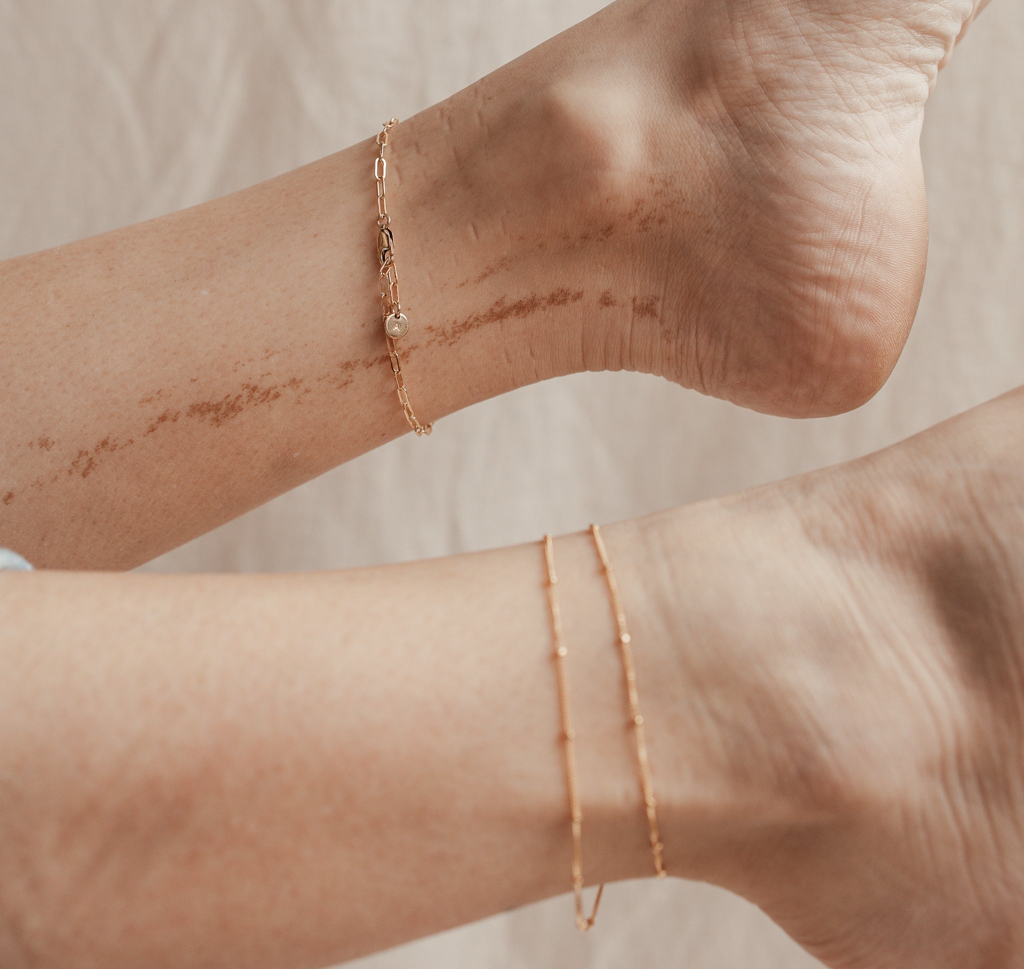 Personalised jewellery - KBN Jewellery - handmade jewellery – custom jewellery gifts – dainty anklet – stacking anklet – layering anklet – simple chain – affordable jewellery – Australian made jewellery – small pendant anklet – linked chain anklet