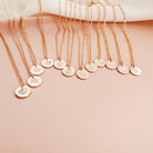 Personalised jewellery - KBN Jewellery - handmade jewellery – custom jewellery gifts – dainty necklace – medium pendant necklace – May Birth flower necklace – birthday necklace – may birthday gift – dainty jewellery – birth flower and initial necklace – everyday jewellery – lily of the valley flower necklace