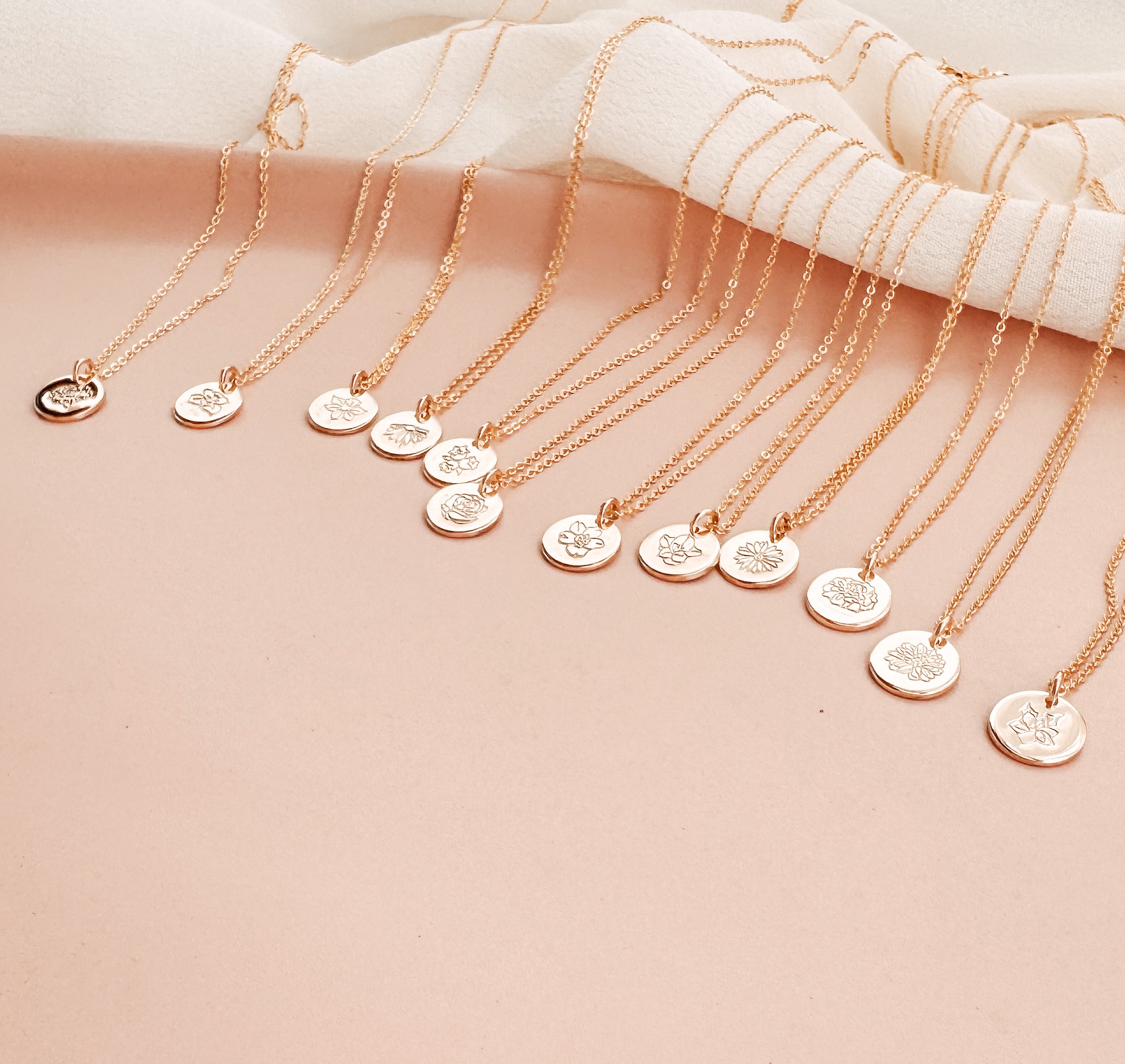 Personalised jewellery – handmade jewellery – KBN jewellery – Australian made jewellery – initial necklace – birth flower necklace – single pendant necklace with flower – birth flower necklace custom – custom birth month necklace – December flower necklace – success necklace