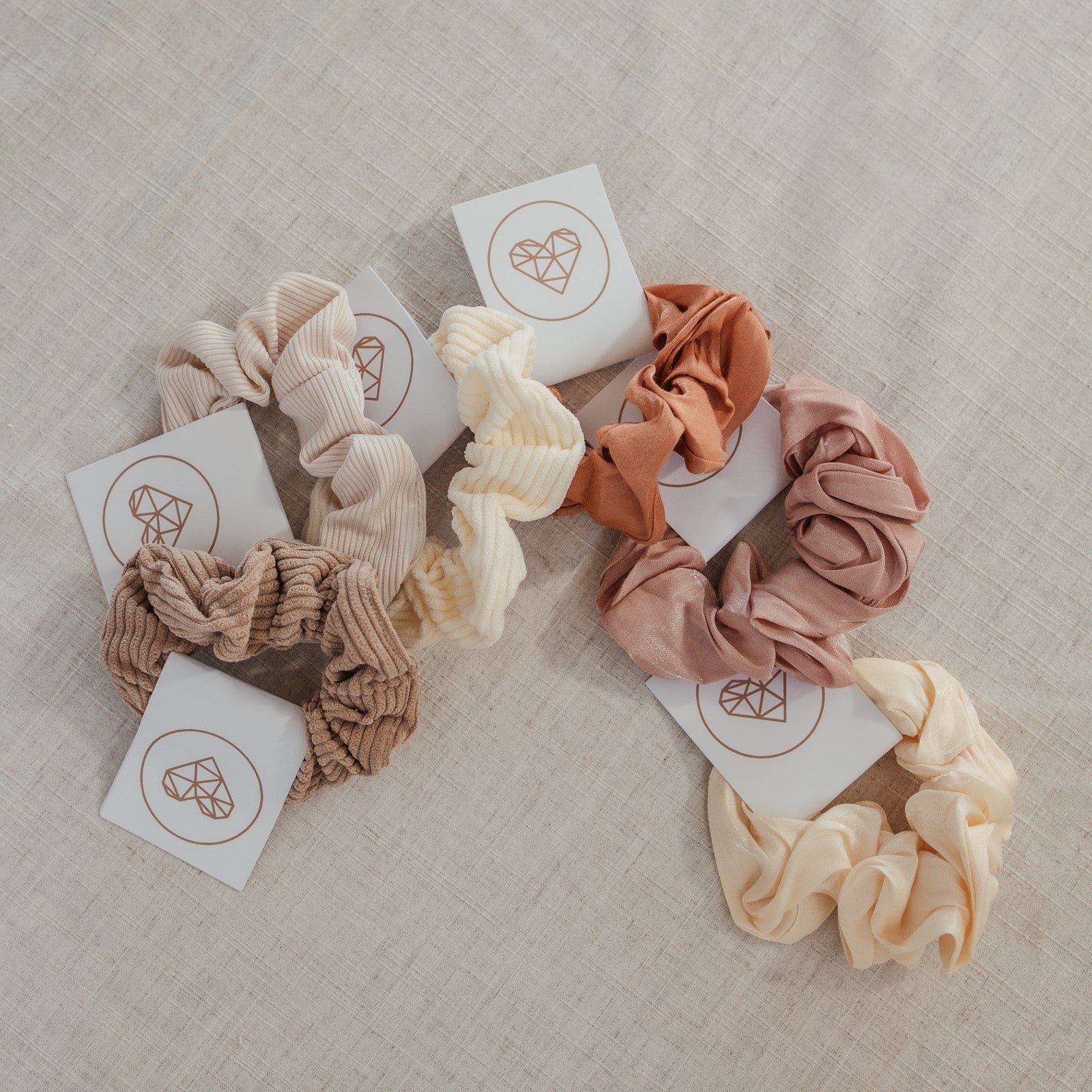 Personalised jewellery - KBN Jewellery - handmade jewellery β custom jewellery gifts β scrunchies β pink scrunchies -  tan scrunchies β burnt orange scrunchies