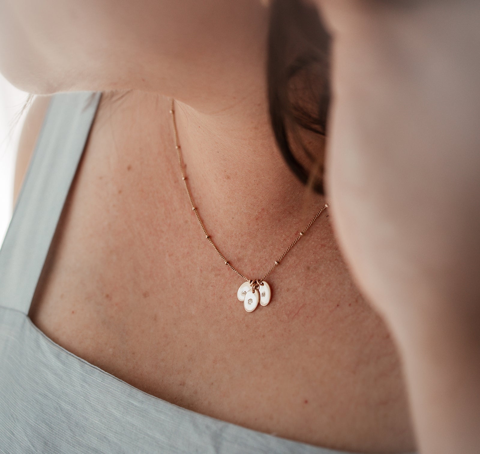 Personalised jewellery - KBN Jewellery - handmade jewellery – Personalised Jewellery gifts – Dainty jewellery- Dainty necklace - initial necklace – symbol necklace – bead chain – tiny pendant – children initial