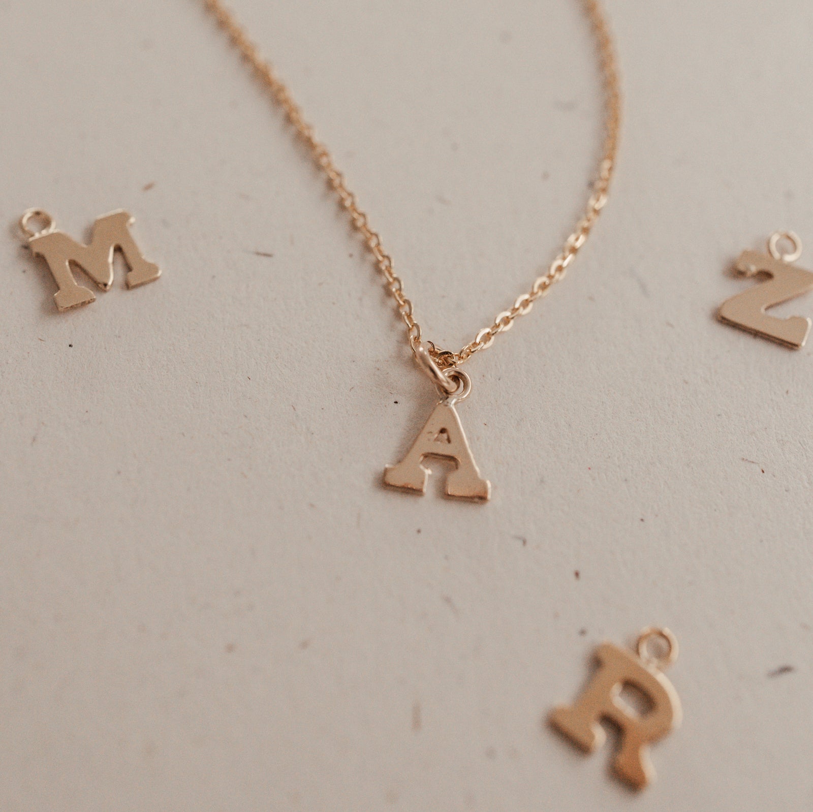 Personalised jewellery – handmade jewellery – KBN jewellery – Australian made jewellery – initial necklace – single letter necklace – children’s initial necklace