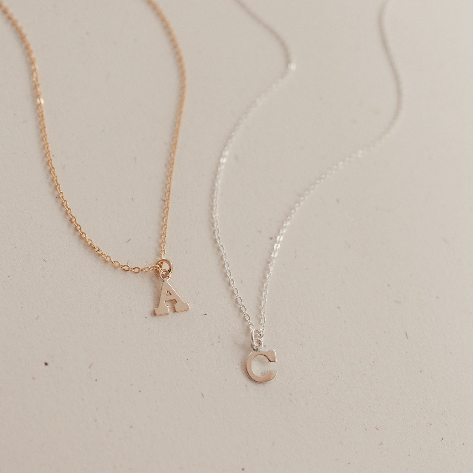Personalised jewellery – handmade jewellery – KBN jewellery – Australian made jewellery – initial necklace – single letter necklace – children’s initial necklace
