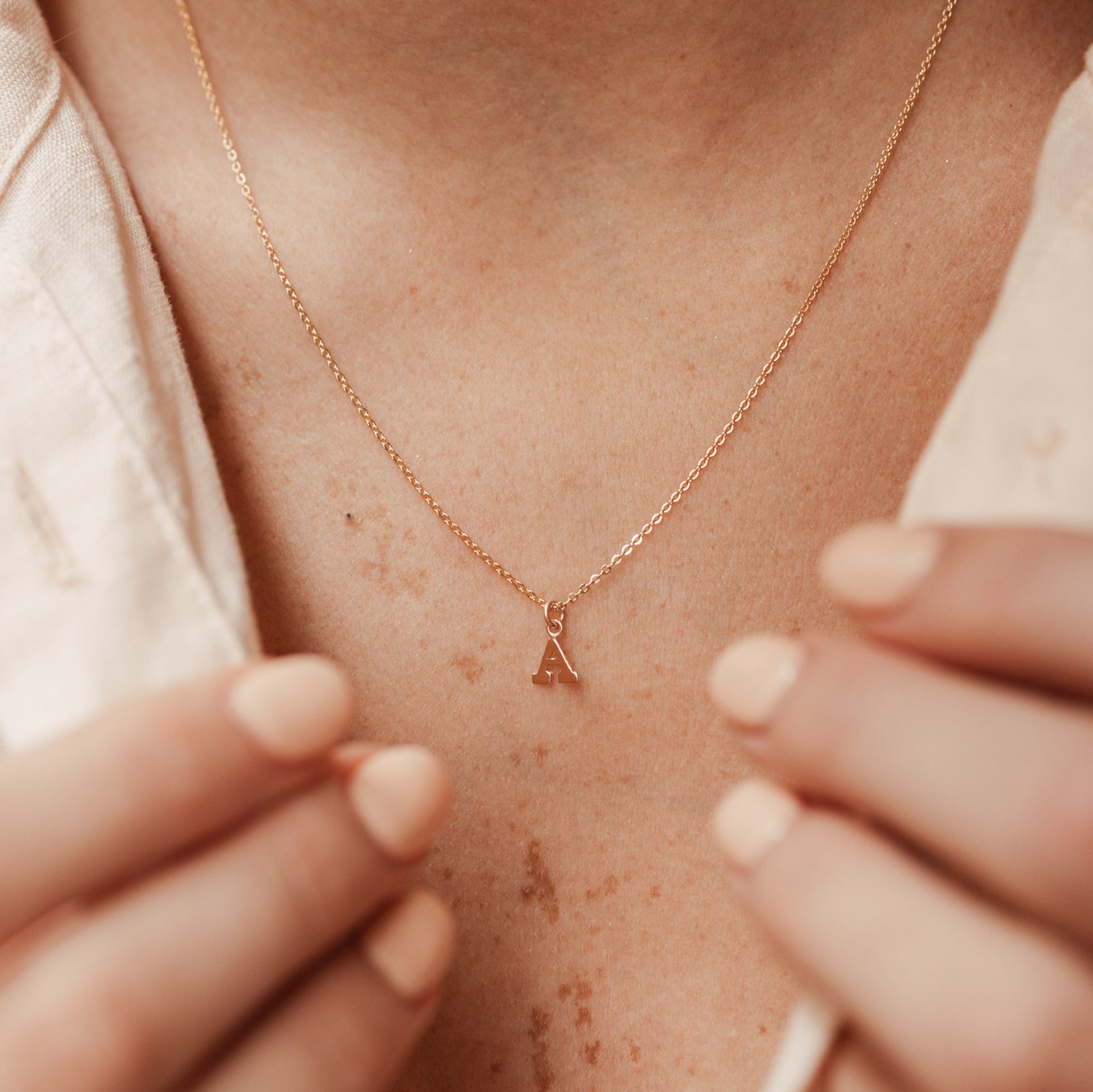 Personalised jewellery – handmade jewellery – KBN jewellery – Australian made jewellery – initial necklace – single letter necklace – children’s initial necklace