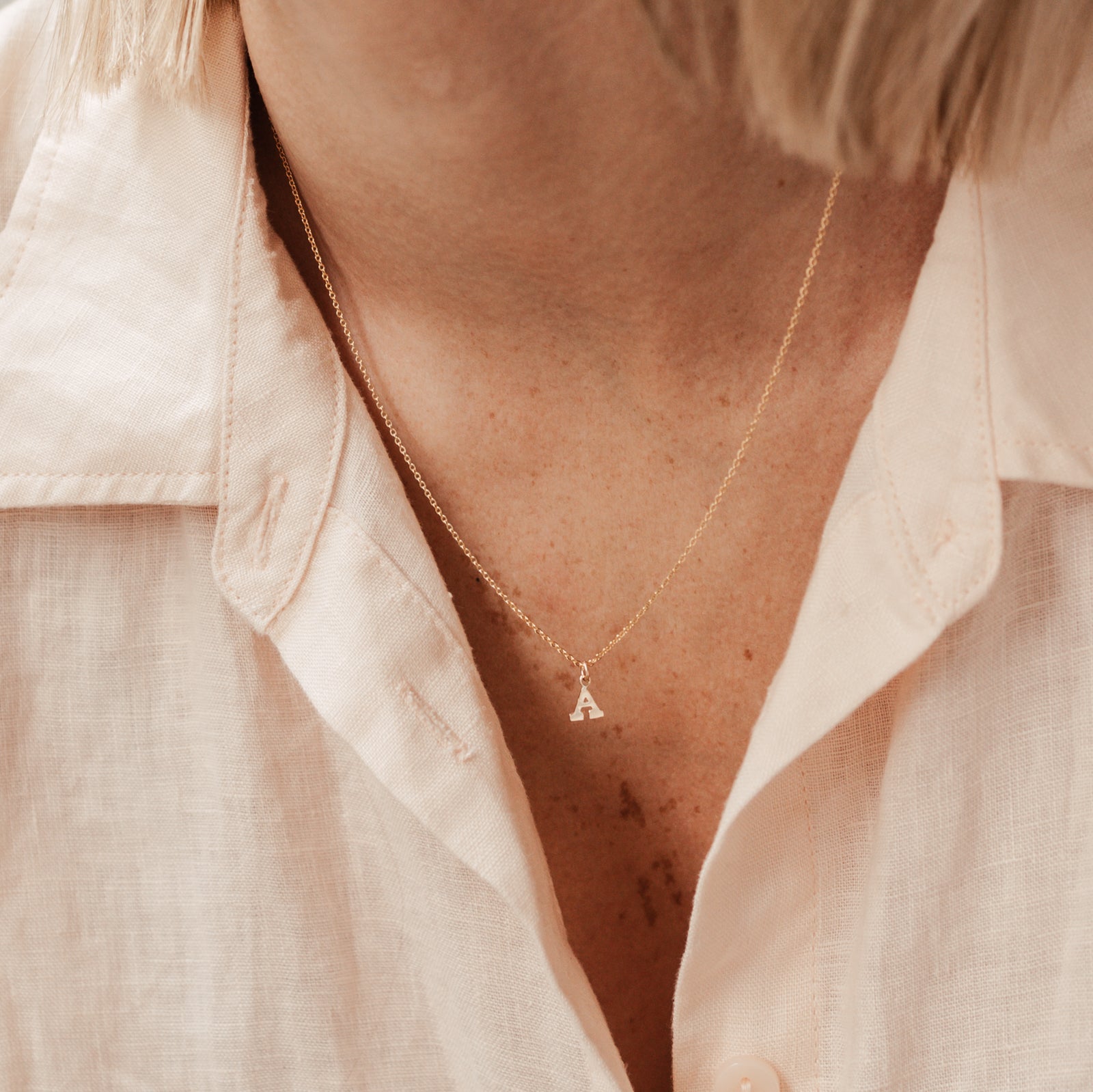 Personalised jewellery – handmade jewellery – KBN jewellery – Australian made jewellery – initial necklace – single letter necklace – children’s initial necklace