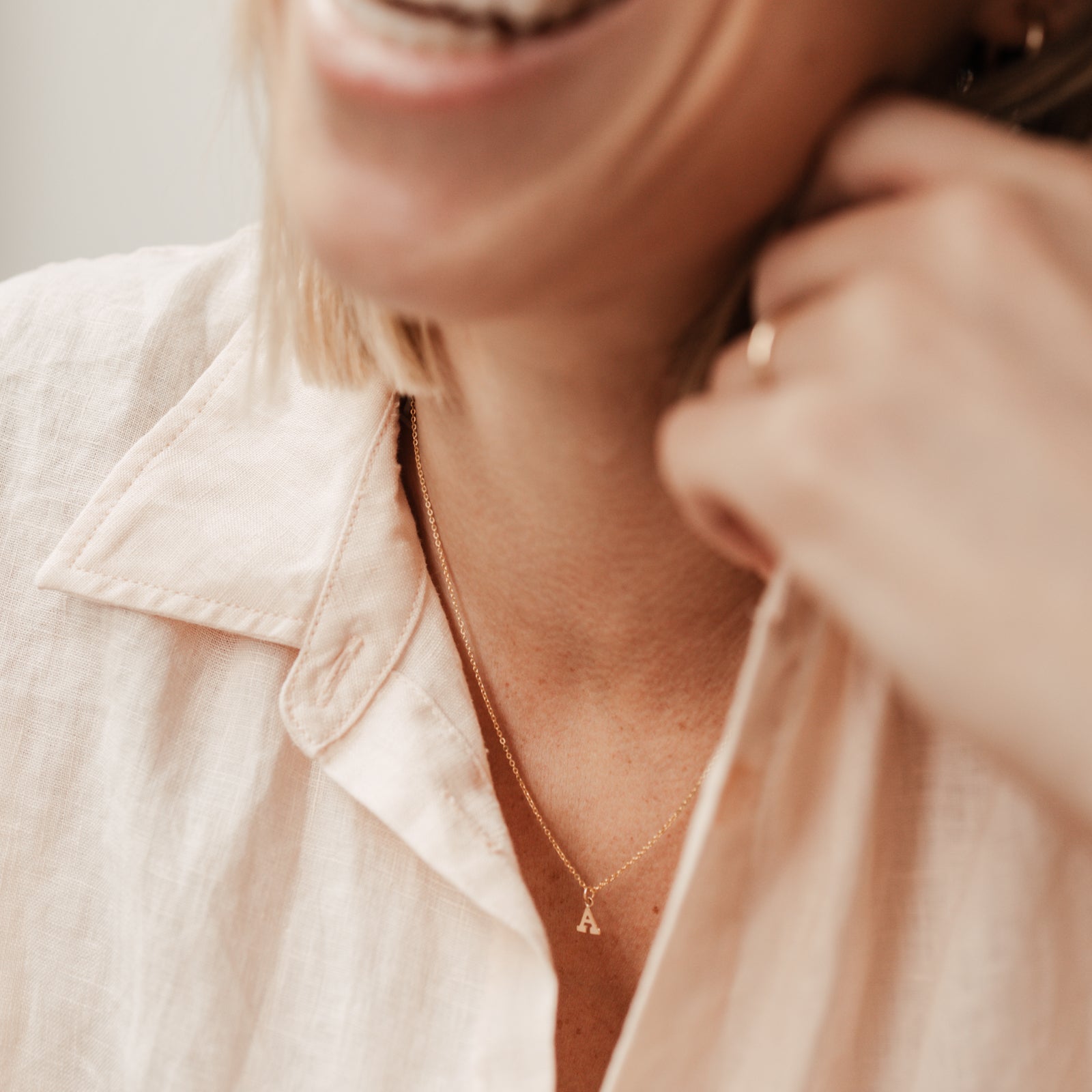 Personalised jewellery – handmade jewellery – KBN jewellery – Australian made jewellery – initial necklace – single letter necklace – children’s initial necklace