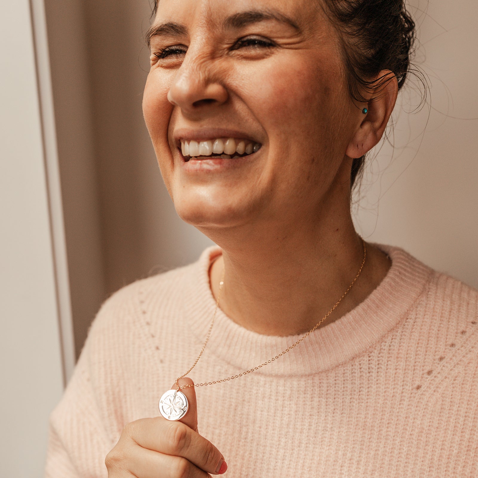 Personalised jewellery - KBN Jewellery - handmade jewellery – Personalised Jewellery gifts – Dainty jewellery- compass necklace – personalised compass pendant – compass pendant for necklace – initial necklace