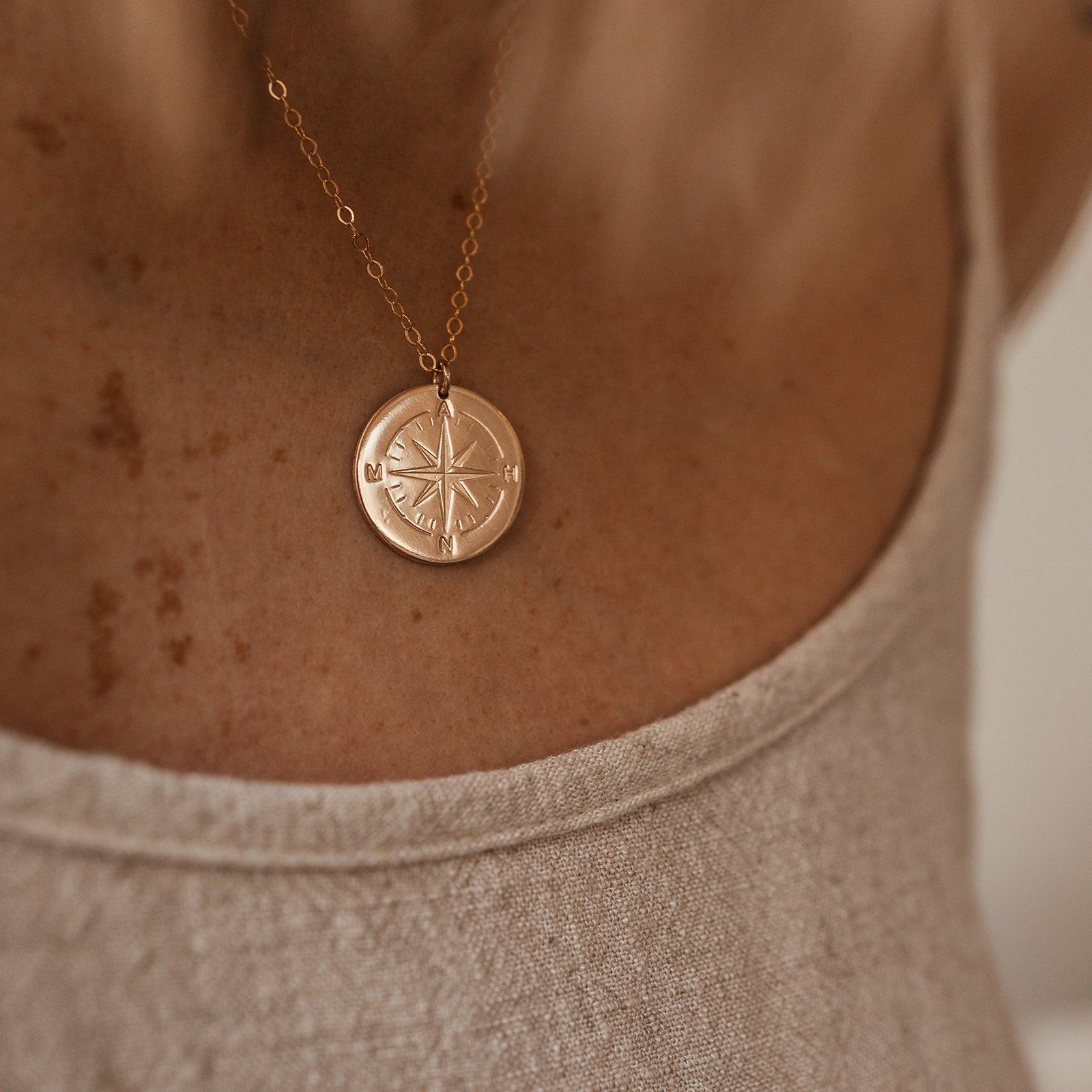 Personalised jewellery - KBN Jewellery - handmade jewellery – Personalised Jewellery gifts – Dainty jewellery- compass necklace – personalised compass pendant – compass pendant for necklace – initial necklace