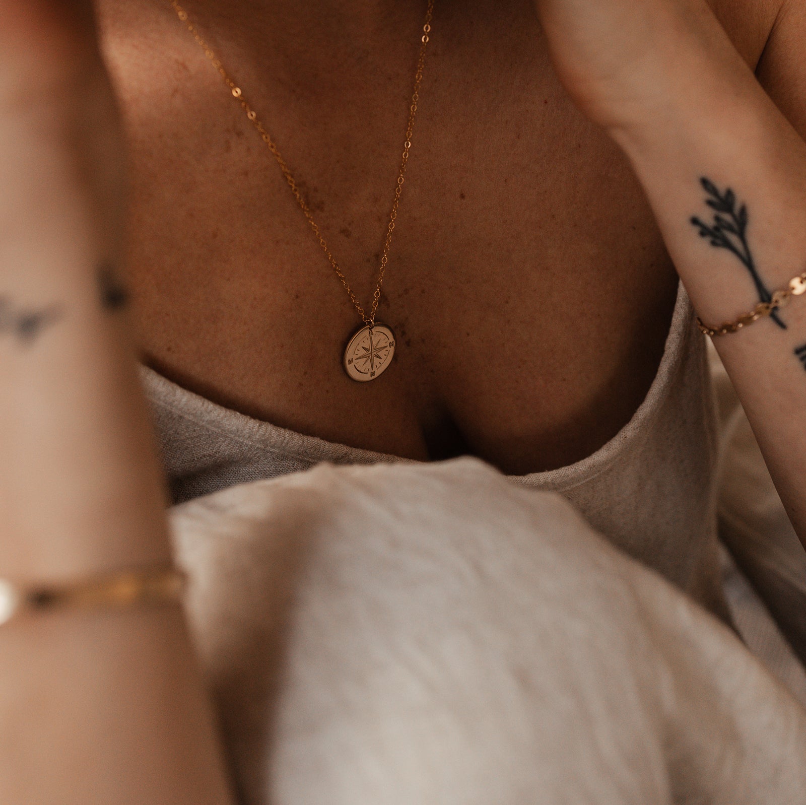 Personalised jewellery - KBN Jewellery - handmade jewellery – Personalised Jewellery gifts – Dainty jewellery- compass necklace – personalised compass pendant – compass pendant for necklace – initial necklace