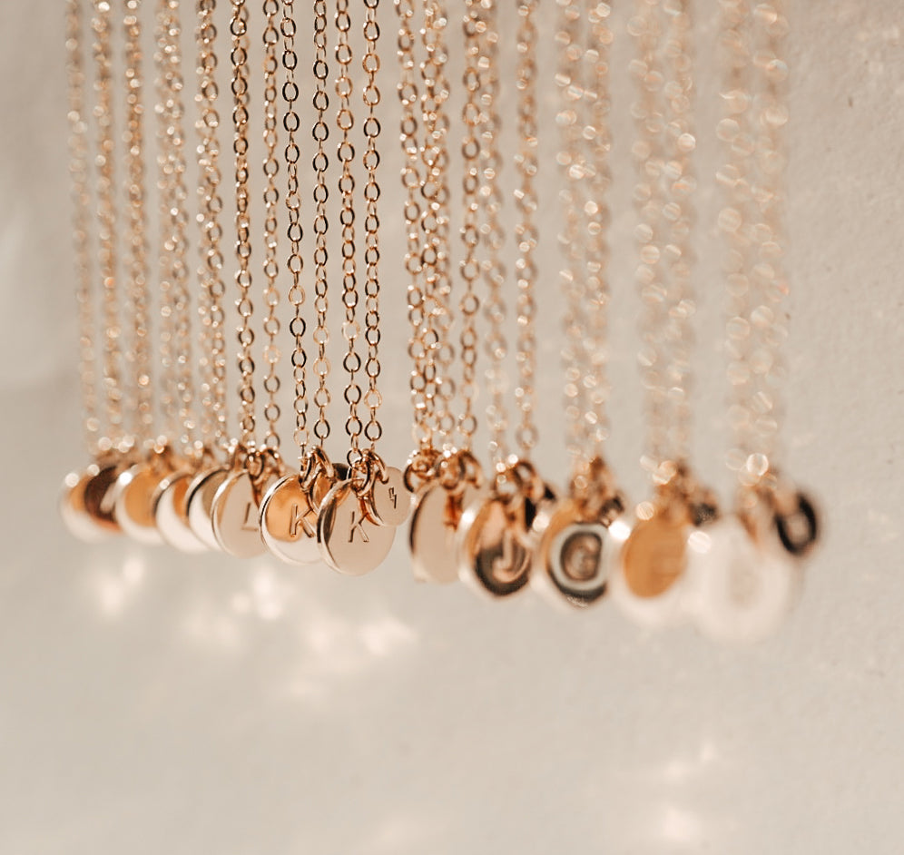 Personalised jewellery - KBN Jewellery - handmade jewellery – Personalised Jewellery gifts – personalised necklace – simple pendants – symbol necklace – initial necklace – dainty jewellery