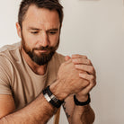 Personalised men’s cord bracelet – Men’s bracelet  – KBN Jewellery – men’s personalised bracelet – cord bracelet personalised – brown cord bracelet – black bracelet  – handmade bracelet – initial men’s bracelet  - personalised gift for Dad – personalised gift for boyfriend – personalised men’s gift – personalised cord bracelet