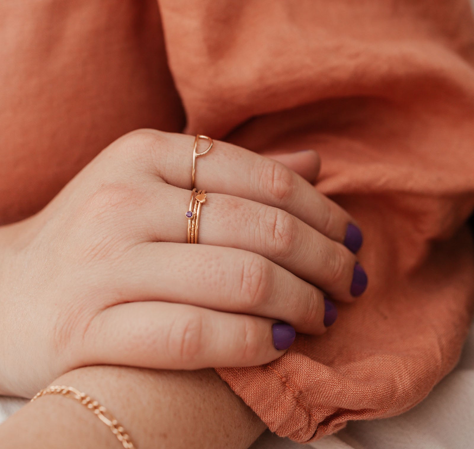 Personalised jewellery – handmade jewellery – KBN jewellery – dainty ring – birth month ring – birthstone ring – affordable ring – hope and happiness ring – June stone rings – birthstone ring – stacking ring – purple stone ring