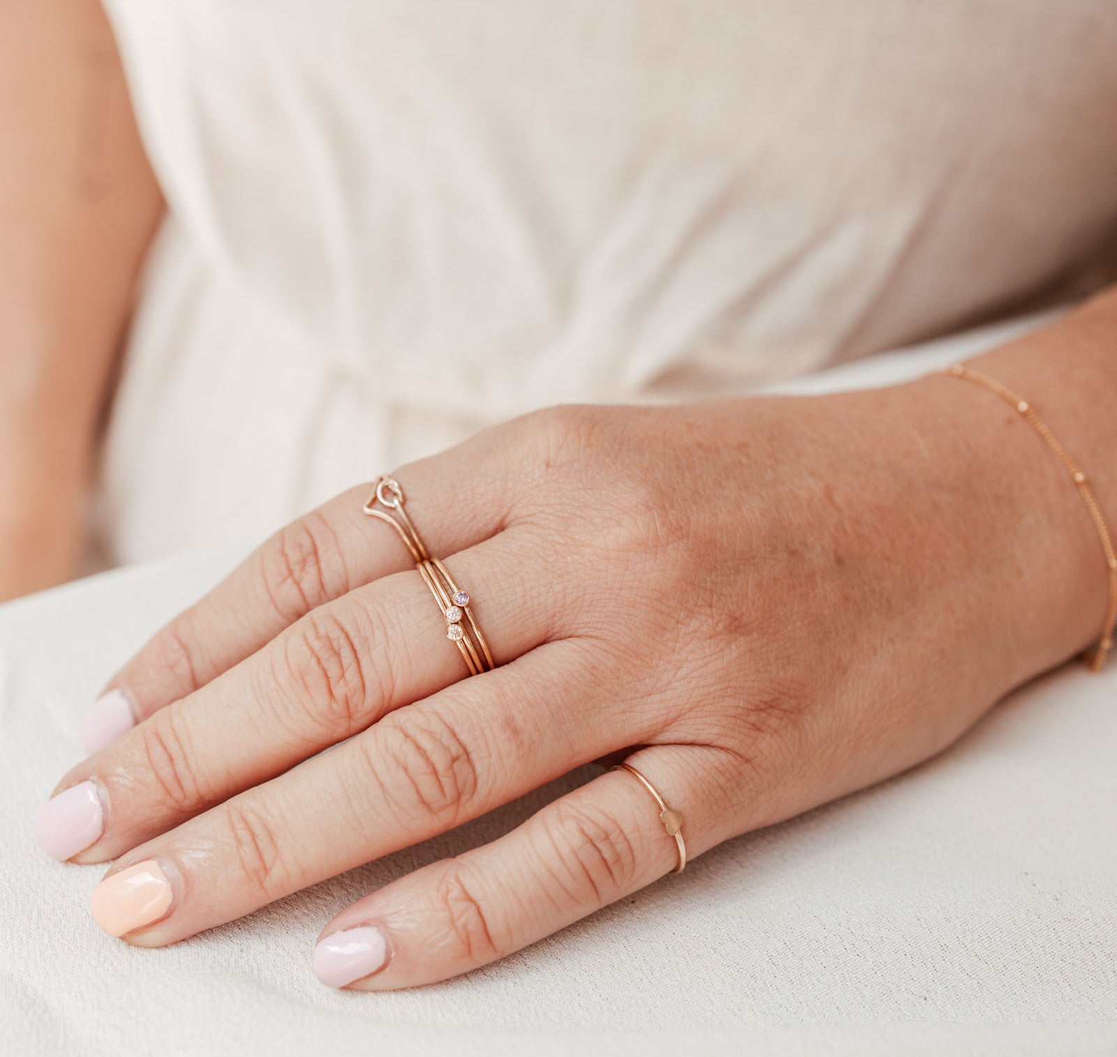 Personalised jewellery – handmade jewellery – KBN jewellery – dainty ring – birth month ring – birthstone ring – affordable ring – hope and happiness ring – June stone rings – birthstone ring – stacking ring – purple stone ring