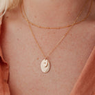 Personalised jewellery - KBN Jewellery - handmade jewellery – Personalised Jewellery gifts – Dainty jewellery – oval necklace – oval pendant necklace – stacked pendant necklace – children’s name necklace – dogs name necklace – initial necklace – zodiac pendant stamp
