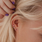 Personalised jewellery – handmade jewellery – KBN jewellery – dainty earrings – birth month earrings – birthstone earrings – affordable earrings – amethyst  earrings – February  earrings – birthstone studs – stacking earrings – stone earrings – light purple earrings