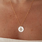 Personalised jewellery - KBN Jewellery - handmade jewellery – Personalised Jewellery gifts – Dainty jewellery- Dainty necklace – flower stamped necklace – family flowers – kids birth flowers – birth flower necklace – personalised flower stamped necklace – large pendant – birth month flowers – Australian made jewellery – small Australian business
