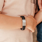 Personalised boy’s cord bracelet – boy’s bracelet  – KBN Jewellery - boy’s personalised bracelet – cord bracelet personalised – brown cord bracelet – black bracelet  – handmade bracelet – initial boy’s bracelet  - personalised gift for your son – personalised boy’s gift – personalised leather bracelet