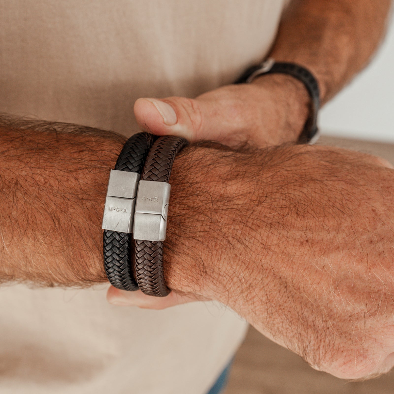 Personalised jewellery - KBN Jewellery - handmade jewellery – Personalised Jewellery gifts- men’s gift idea – gifts for dad – personalised gift for dad – leather bracelet