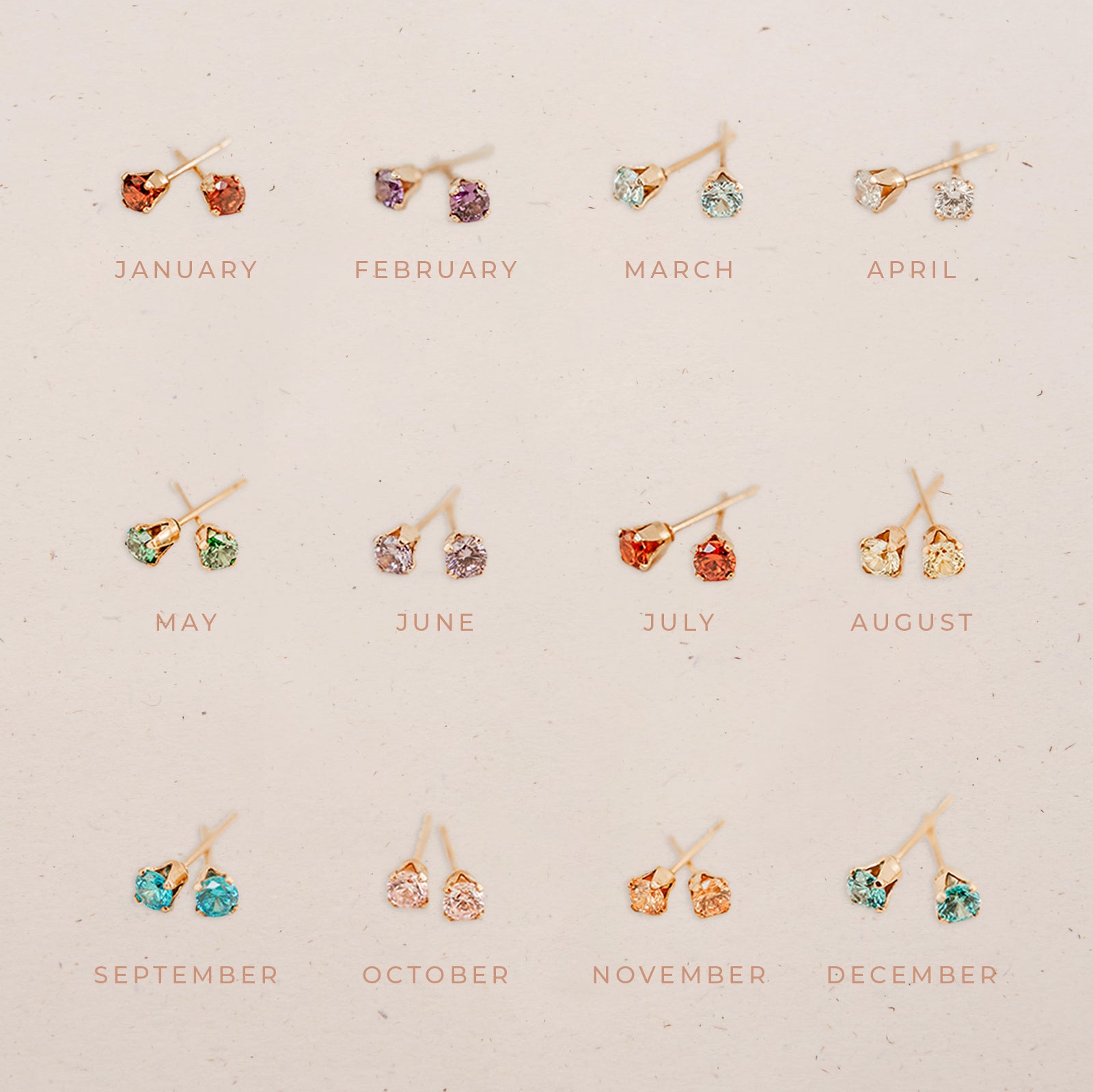 Personalised jewellery – handmade jewellery – KBN jewellery – dainty earrings – birth month earrings – birthstone earrings – affordable earrings – May birthstone earrings – earring studs