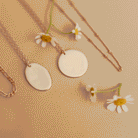 Personalised jewellery - KBN Jewellery - handmade jewellery – Personalised Jewellery gifts – Dainty jewellery- Dainty necklace – flower stamped necklace – family flowers – kids birth flowers – birth flower necklace – personalised flower stamped necklace – large pendant – birth month flowers – Australian made jewellery – small Australian business