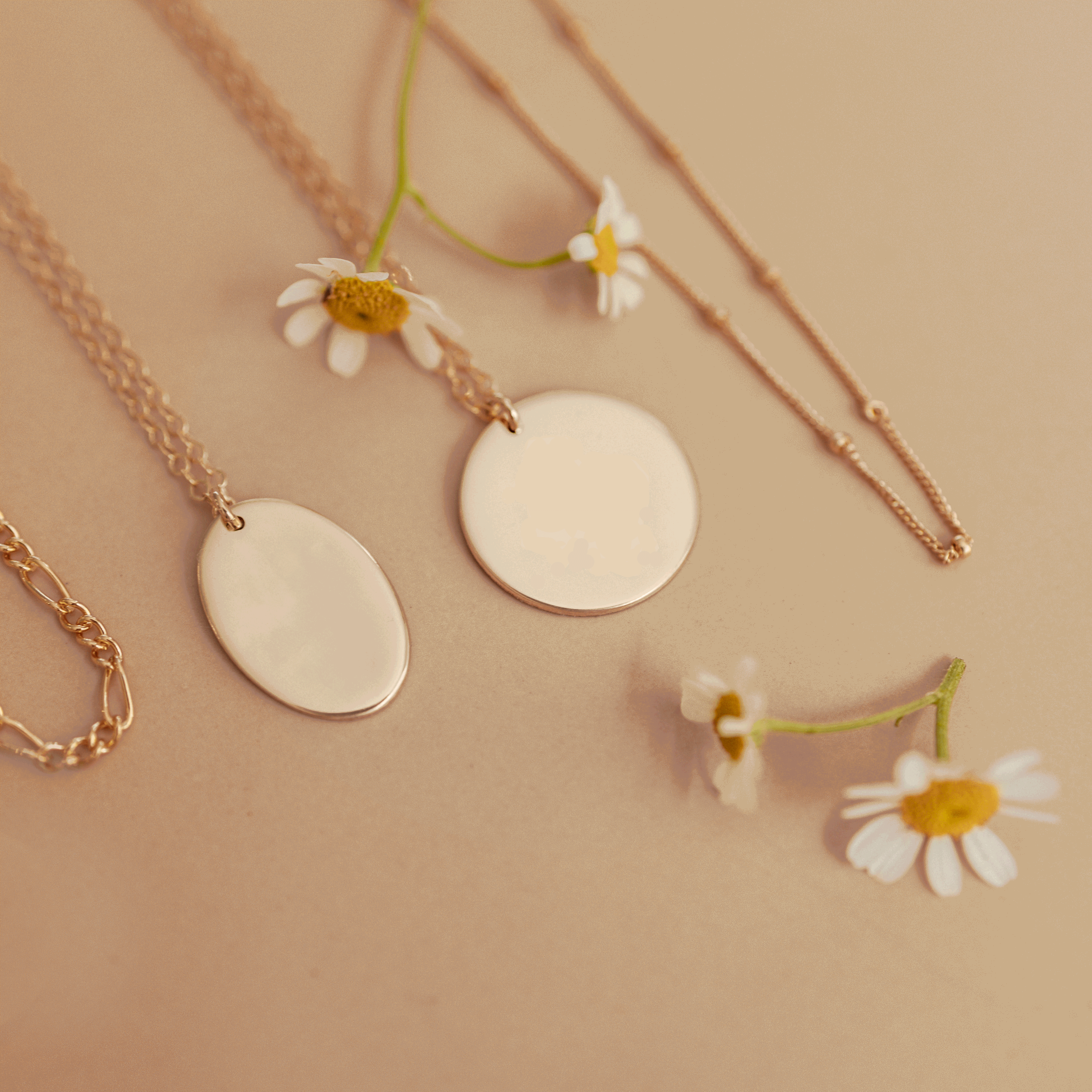 Personalised jewellery - KBN Jewellery - handmade jewellery – Personalised Jewellery gifts – Dainty jewellery- Dainty necklace – flower stamped necklace – family flowers – kids birth flowers – birth flower necklace – personalised flower stamped necklace – large pendant – birth month flowers – Australian made jewellery – small Australian business