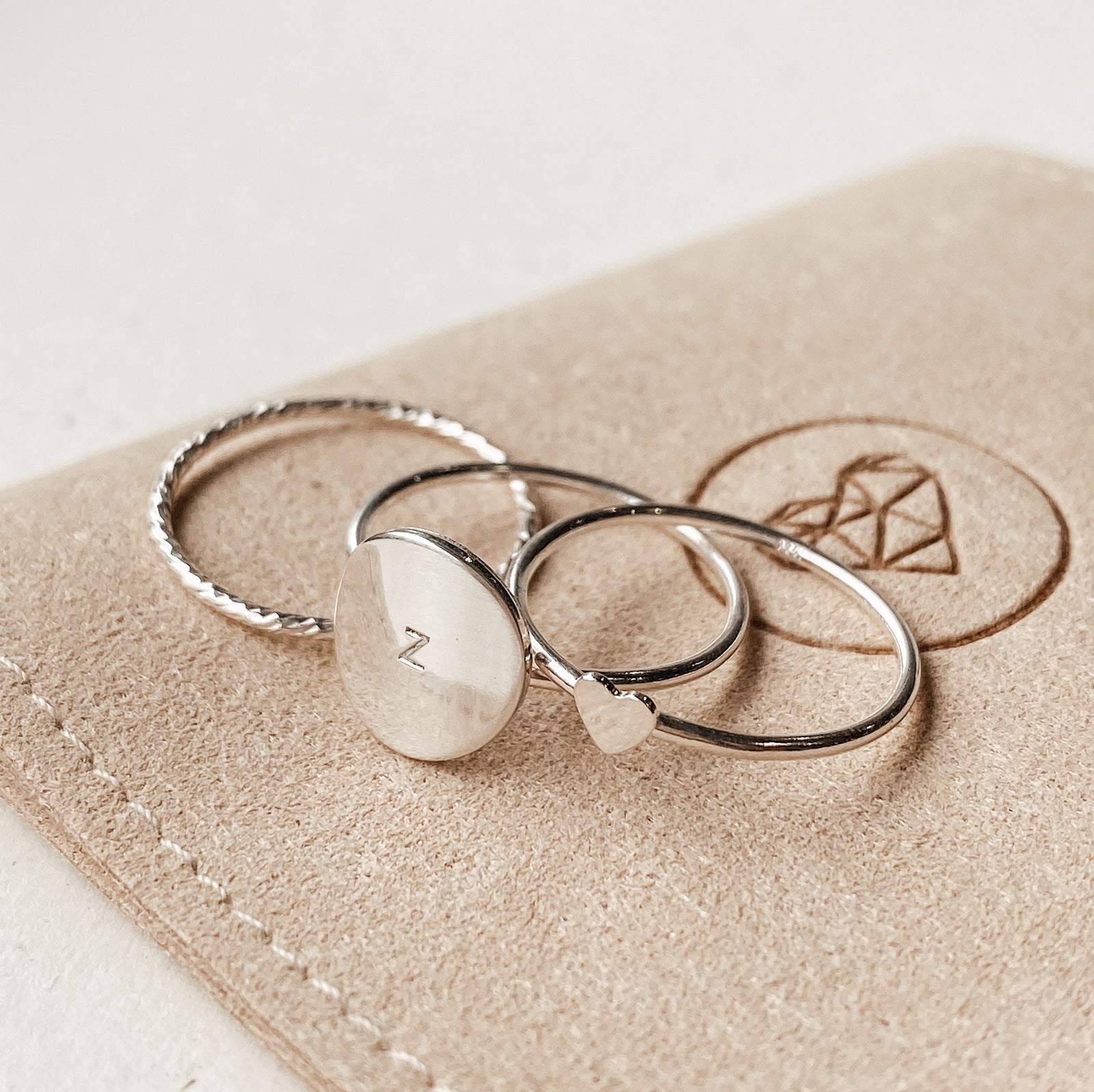 Personalised jewellery - KBN Jewellery - handmade jewellery – Personalised Jewellery gifts – Dainty jewellery – heart ring – stacking ring – small heart ring