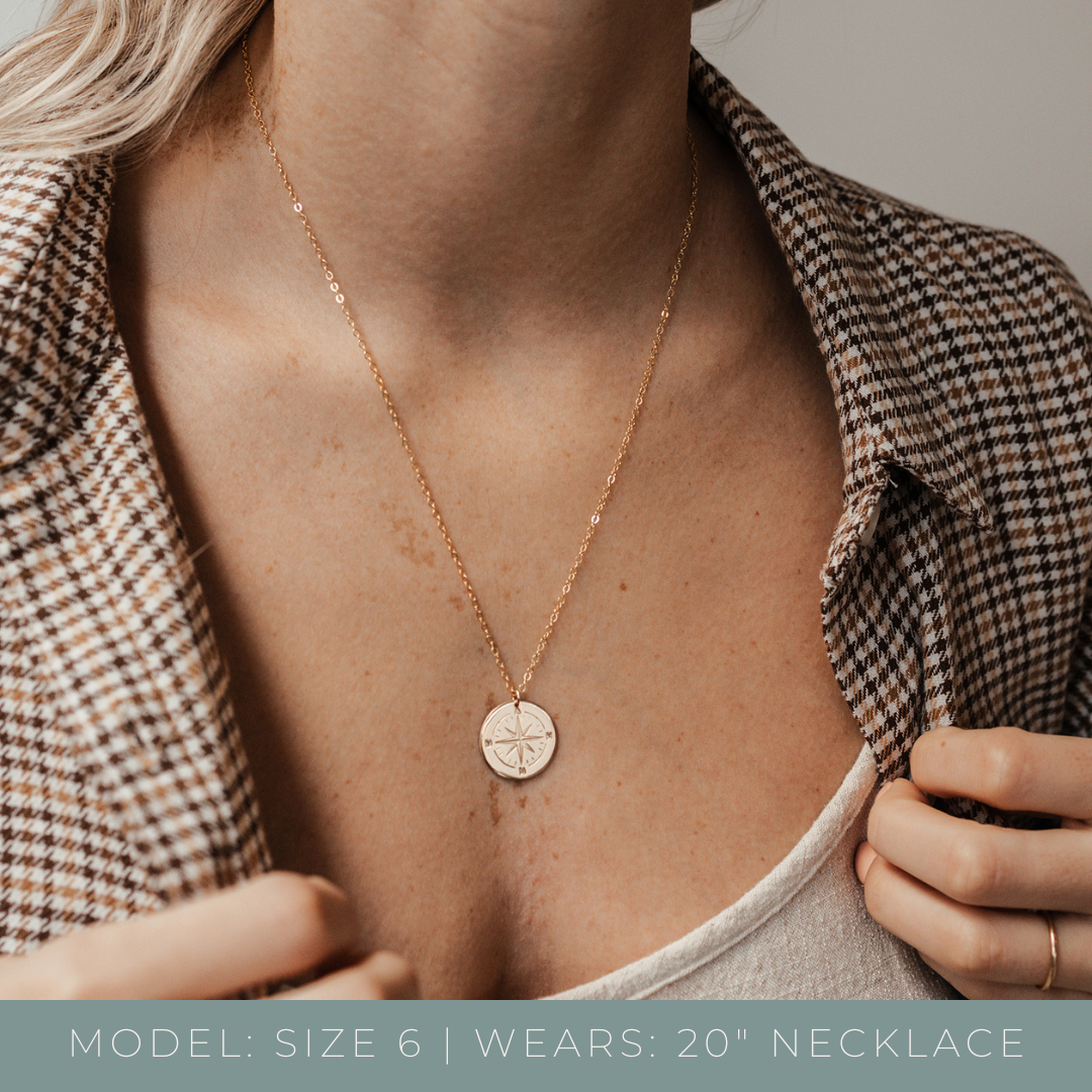 Personalised jewellery - KBN Jewellery - handmade jewellery – Personalised Jewellery gifts – Dainty jewellery- compass necklace – personalised compass pendant – compass pendant for necklace – initial necklace