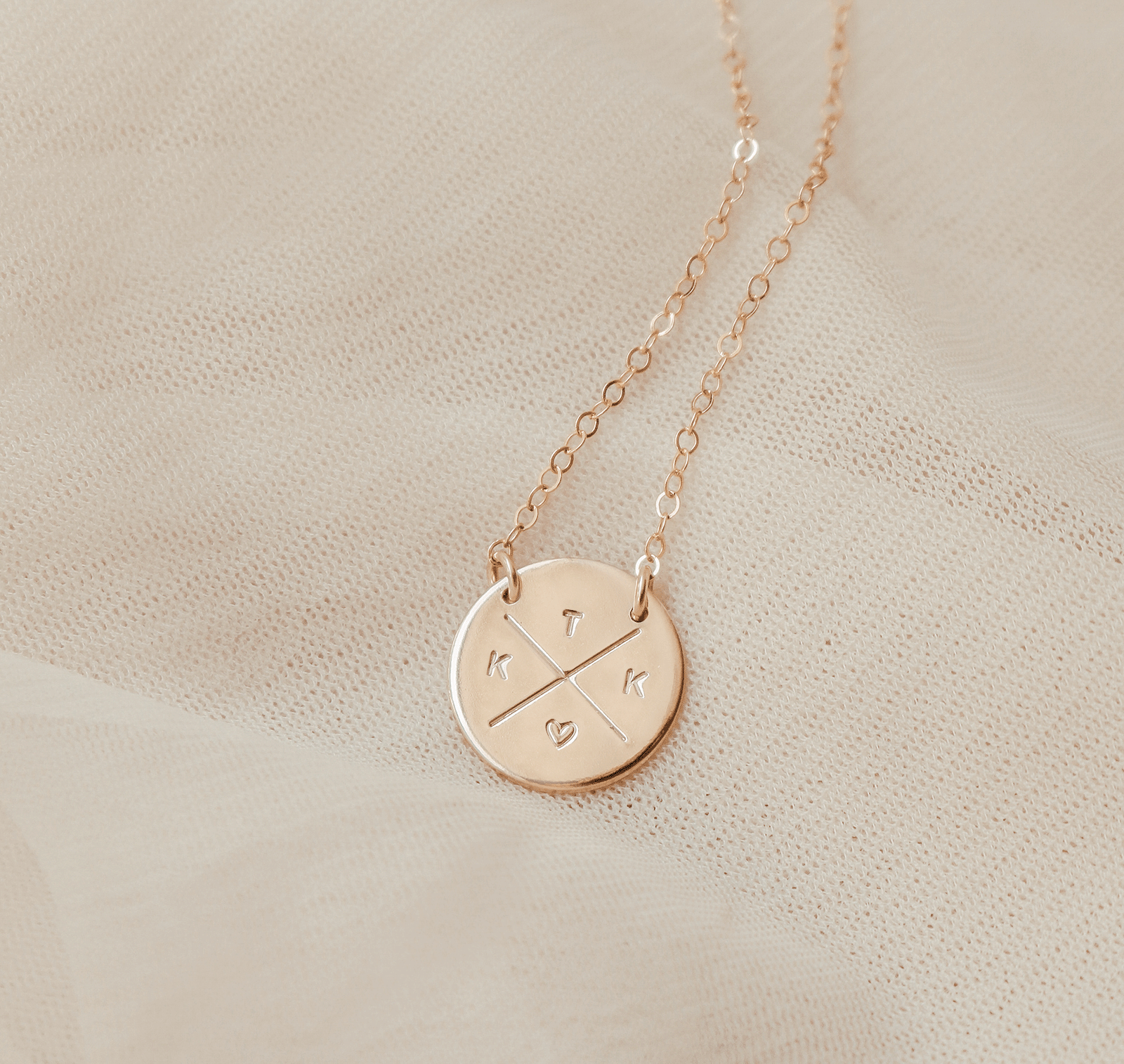 Personalised jewellery - KBN Jewellery - handmade jewellery - cross my heart - initial necklace - symbol necklace – custom initial necklace – children initials - Cross my heart necklace