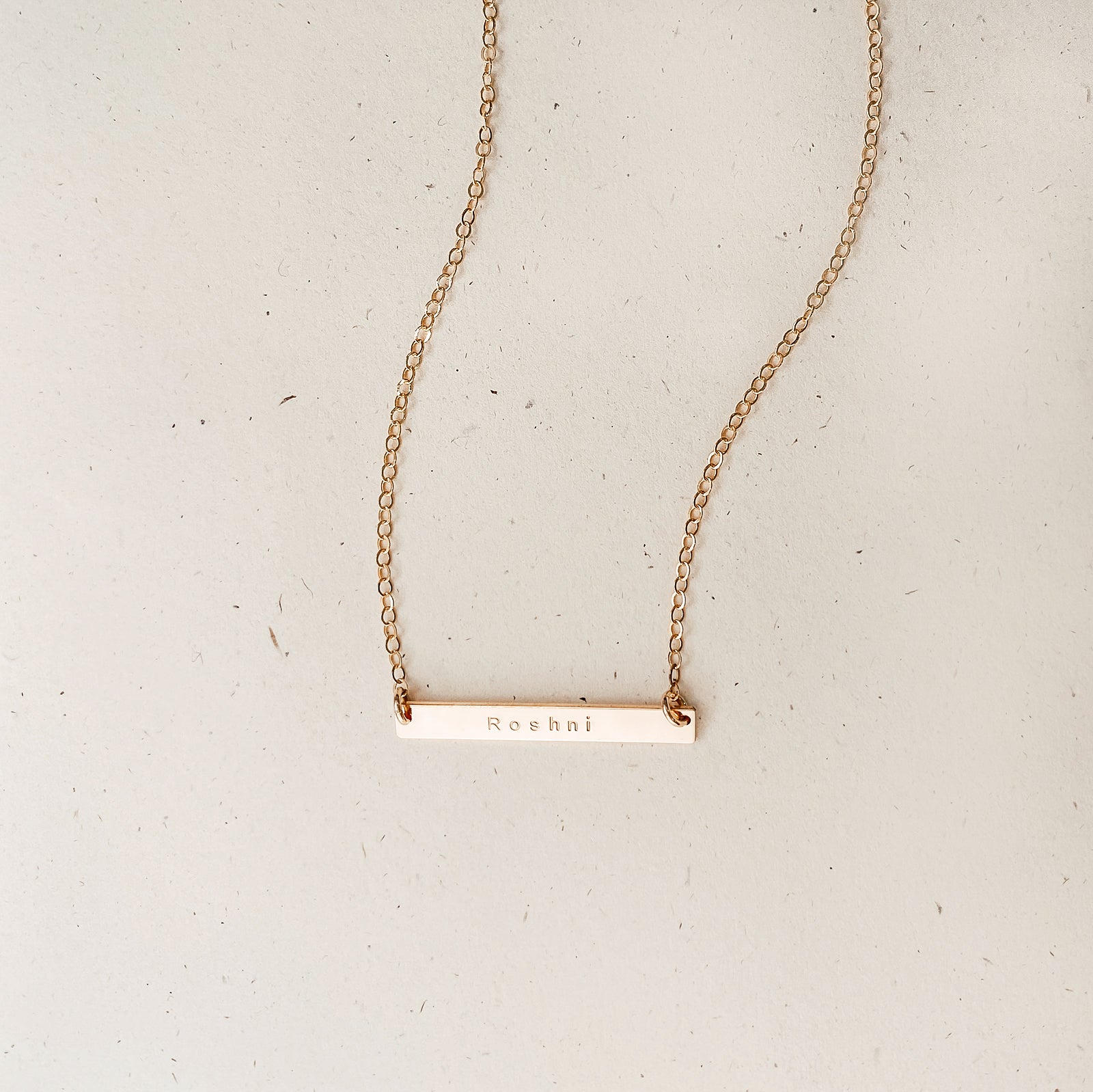 Personalised jewellery - KBN Jewellery - handmade jewellery – Personalised Jewellery gifts – Dainty jewellery- bar necklace – dainty bar necklace – personalised date necklace – roman numerals necklace – name bar necklace – words of affirmation necklace