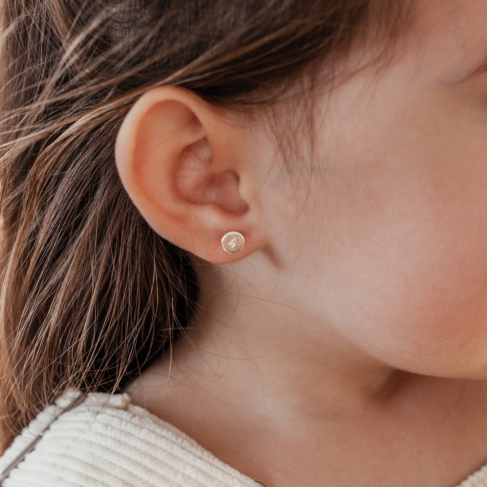 Personalised jewellery - KBN Jewellery - handmade jewellery – Personalised Jewellery gifts – personalised earrings – symbol earrings – simple studs – kid friendly earrings – personalised stud earrings – children’s earrings – first earrings – toddlers earrings