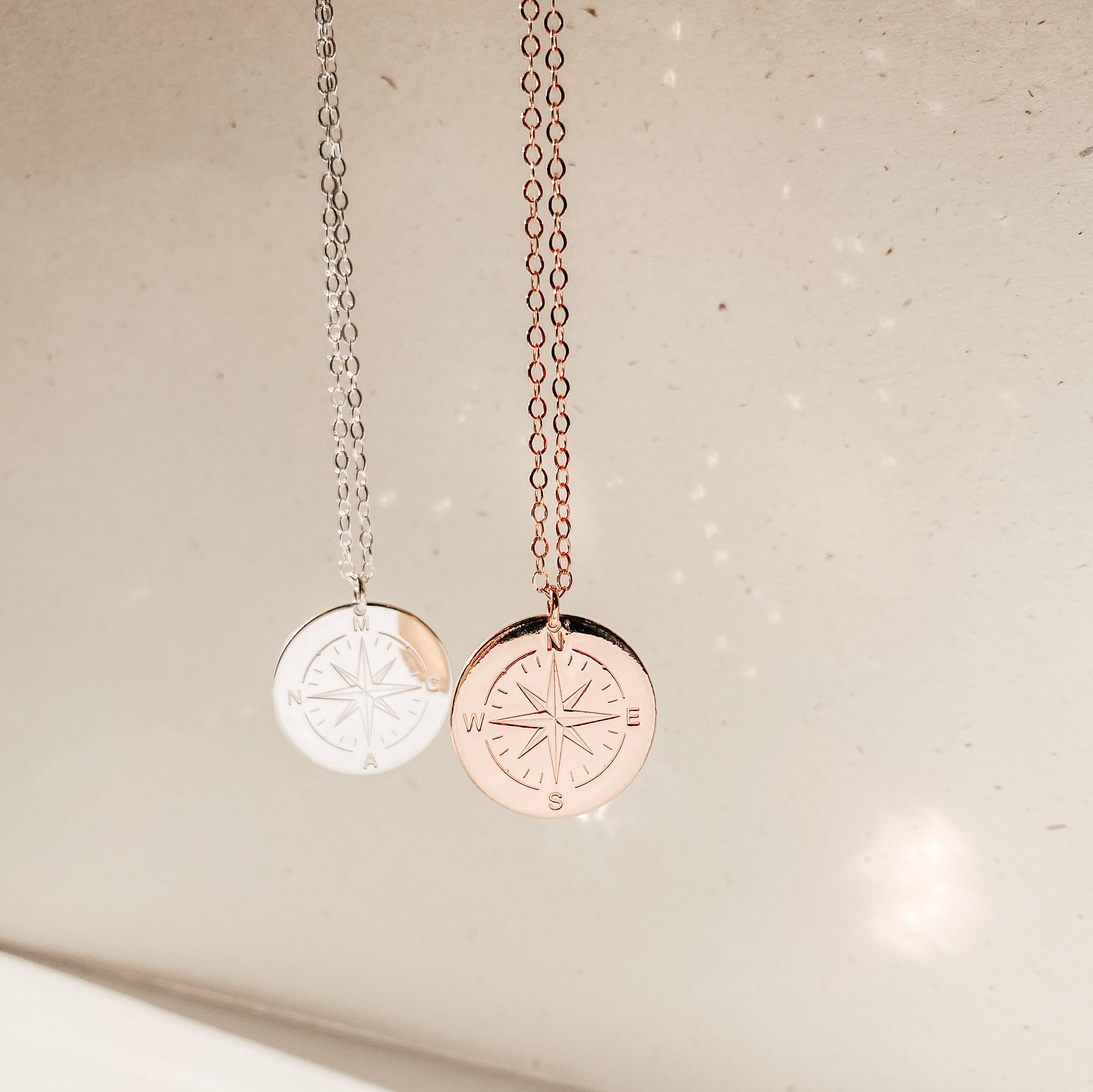 Personalised jewellery - KBN Jewellery - handmade jewellery – Personalised Jewellery gifts – Dainty jewellery- compass necklace – personalised compass pendant – compass pendant for necklace – initial necklace