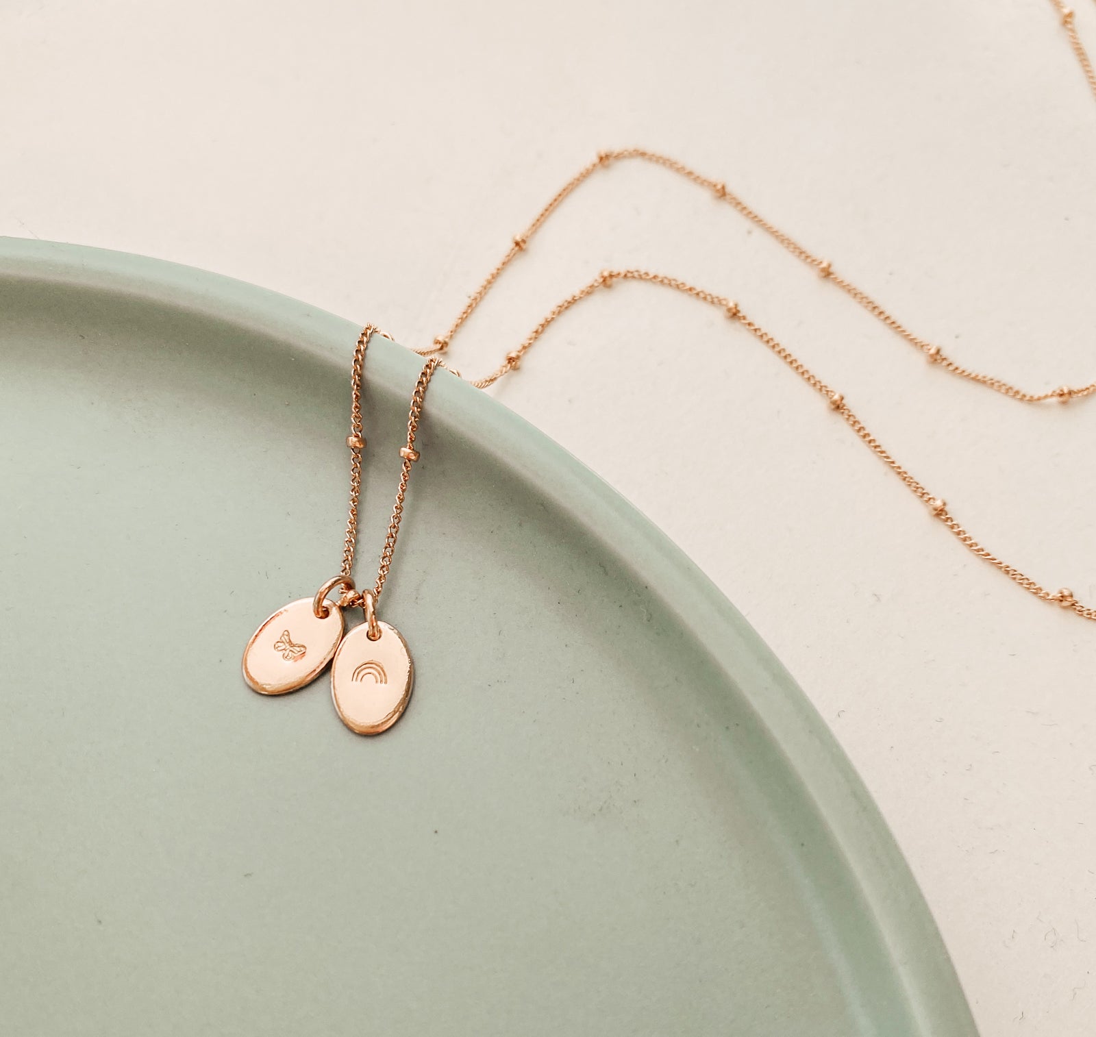 Personalised jewellery - KBN Jewellery - handmade jewellery – Personalised Jewellery gifts – Dainty jewellery- Dainty necklace - initial necklace – symbol necklace – bead chain – tiny pendant – children initial