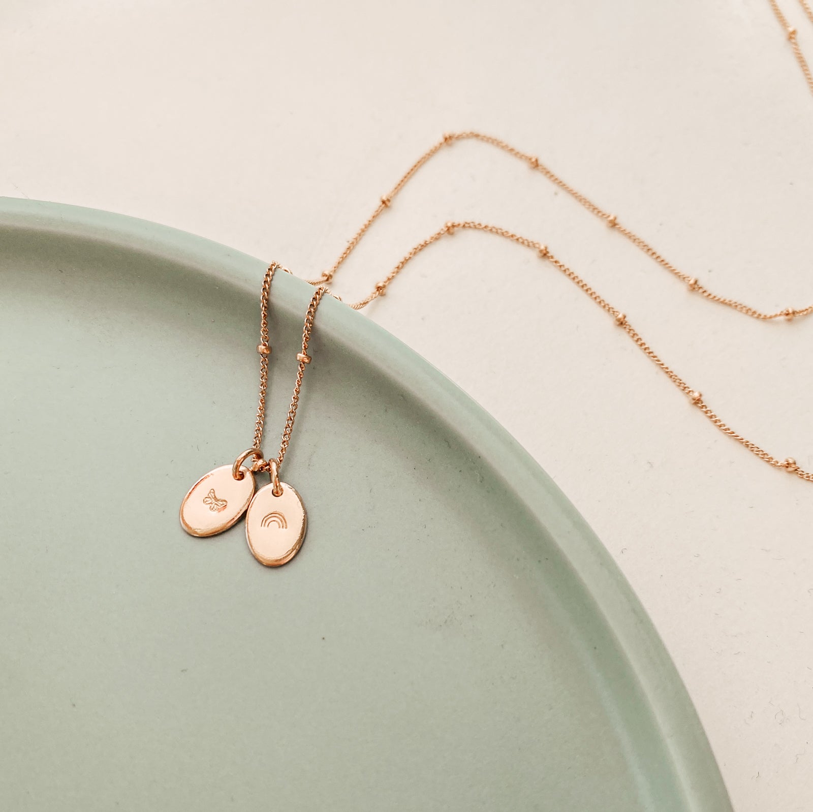 Personalised jewellery - KBN Jewellery - handmade jewellery – Personalised Jewellery gifts – Dainty jewellery- Dainty necklace - initial necklace – symbol necklace – bead chain – tiny pendant – children initial