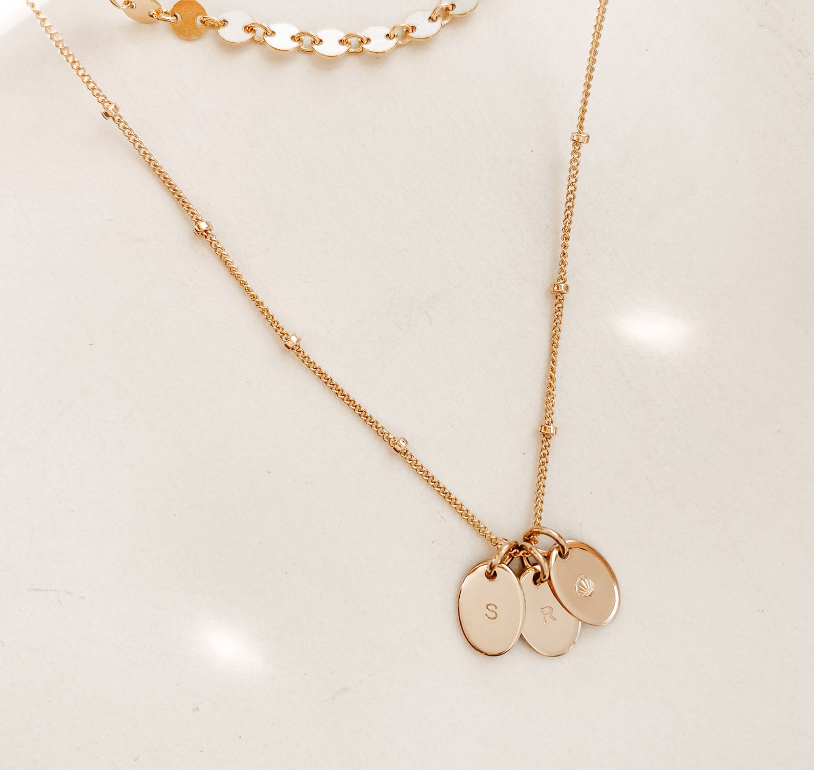 Personalised jewellery - KBN Jewellery - handmade jewellery – Personalised Jewellery gifts – Dainty jewellery- Dainty necklace - initial necklace – symbol necklace – bead chain – tiny pendant – children initial