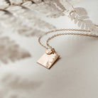 Personalised jewellery - KBN Jewellery - handmade jewellery – Personalised Jewellery gifts – Australian Made – rectangle pendant necklace – initial rectangle necklace – date necklace – rectangle and tiny pendant necklace