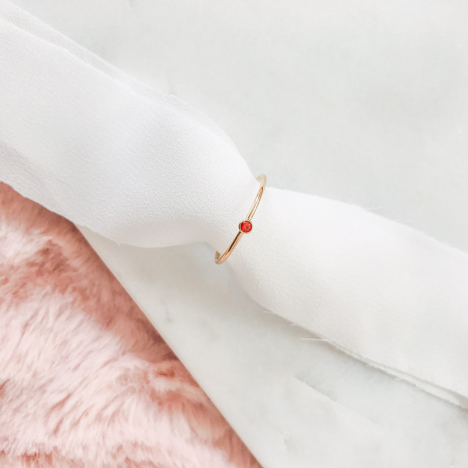 Personalised jewellery – handmade jewellery – KBN jewellery – dainty ring – birth month ring – birthstone ring – affordable ring – trust  ring – January  stone rings – birthstone ring – stacking ring – red stone ring