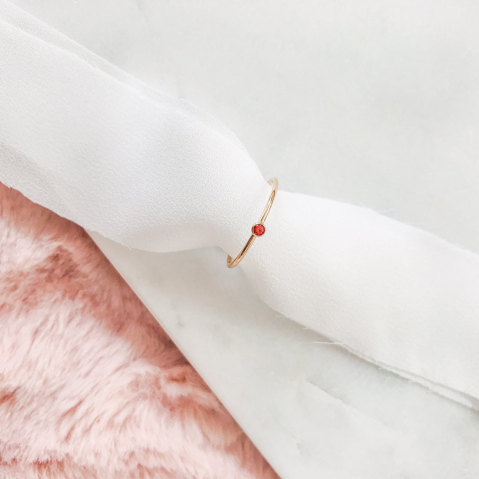 Personalised jewellery – handmade jewellery – KBN jewellery – dainty ring – birth month ring – birthstone ring – affordable ring – trust  ring – January  stone rings – birthstone ring – stacking ring – red stone ring