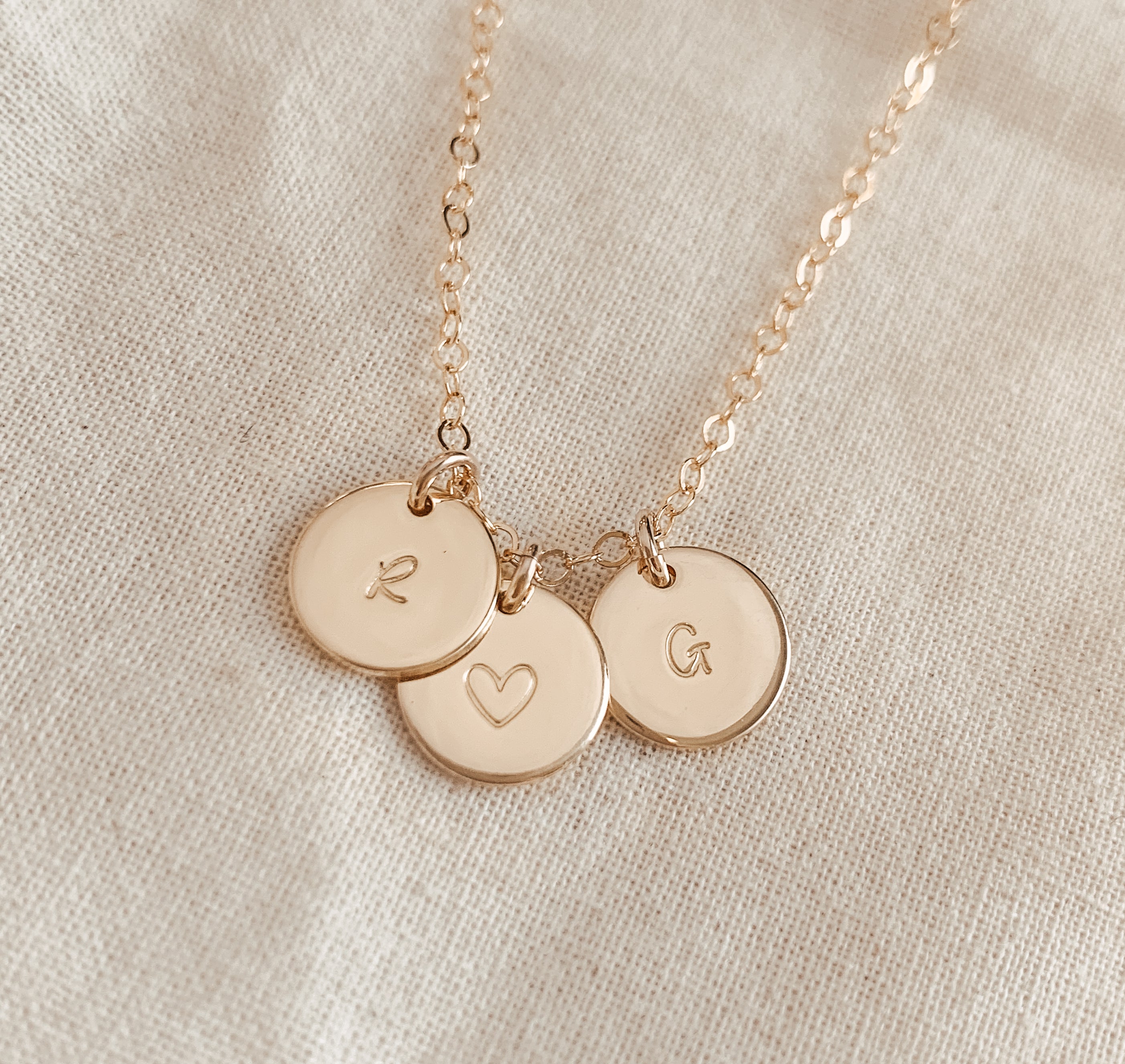 Sofia Necklace - Personalised jewellery - KBN Jewellery - handmade jewellery – small pendant necklace – initial necklace – symbol necklace – family initial necklace – children’s initial necklaces – birth flower initial necklace