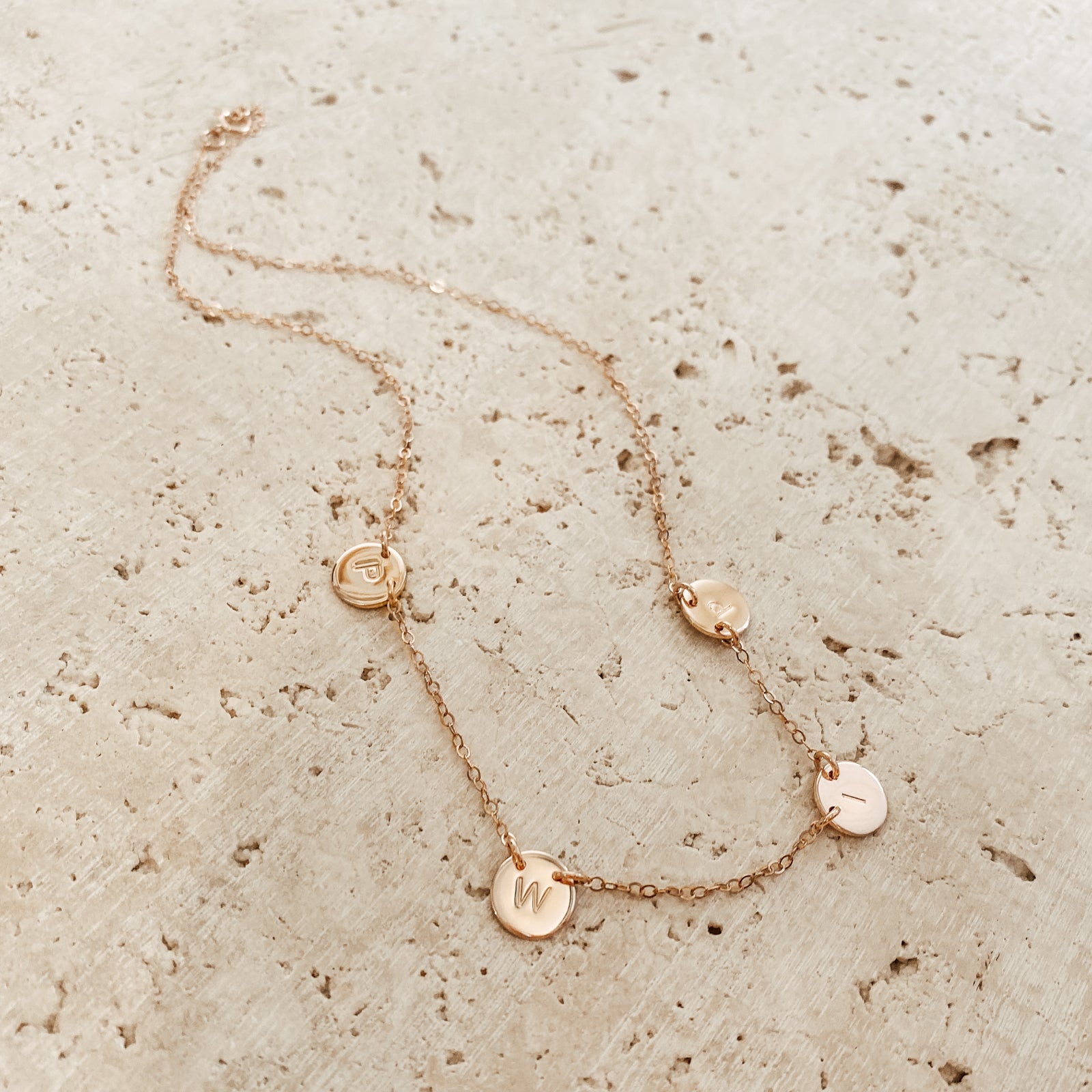Personalised jewellery - KBN Jewellery - handmade jewellery – Personalised Jewellery gifts – Dainty jewellery – small pendant necklace  - asymmetrical necklace – initial asymmetrical necklace  – asymmetrical symbol necklace – Australian made