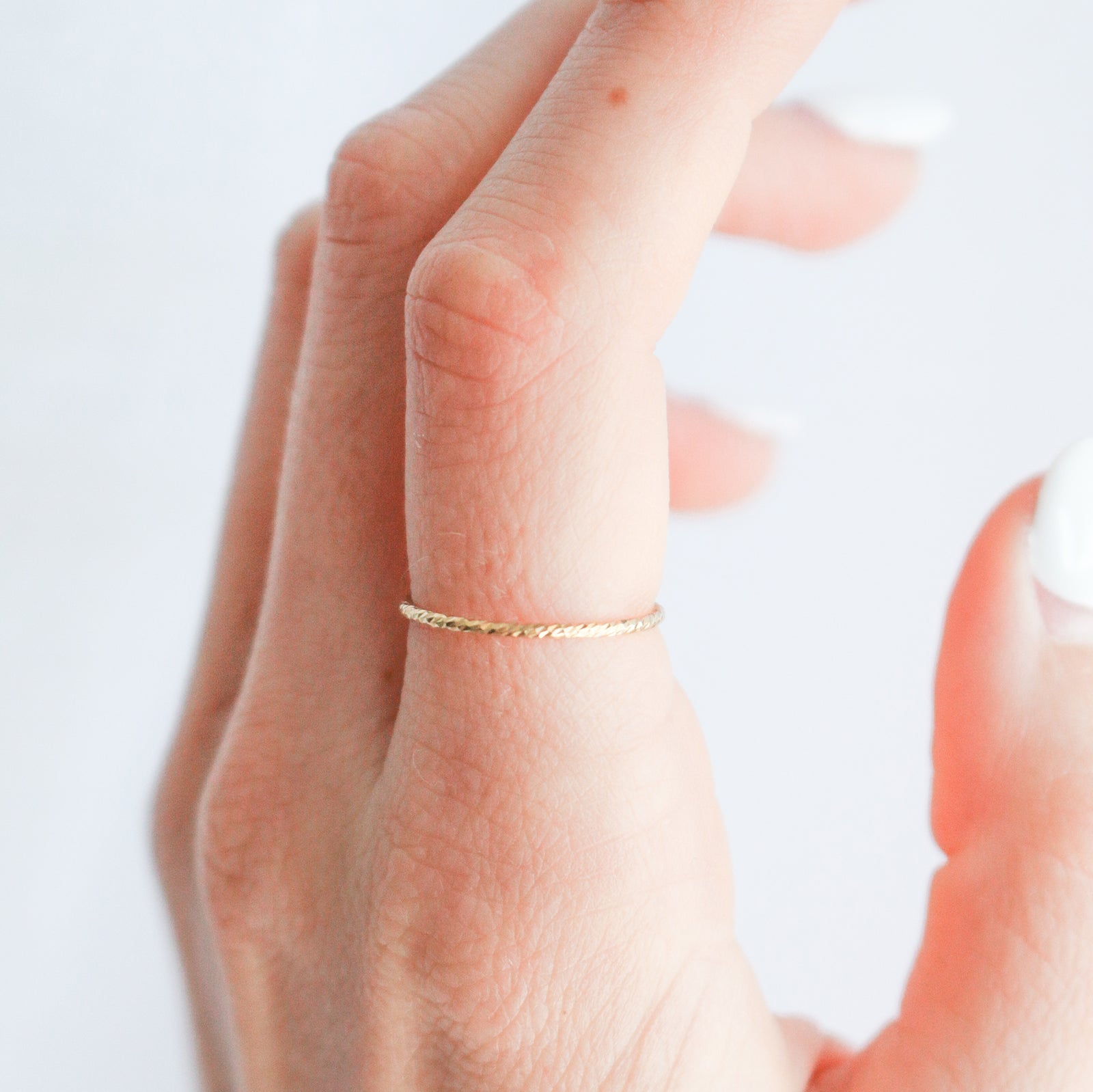 Personalised jewellery - KBN Jewellery - handmade jewellery – custom jewellery gifts – dainty ring – minimalist stacking ring – delicate shimmer ring – everyday jewellery