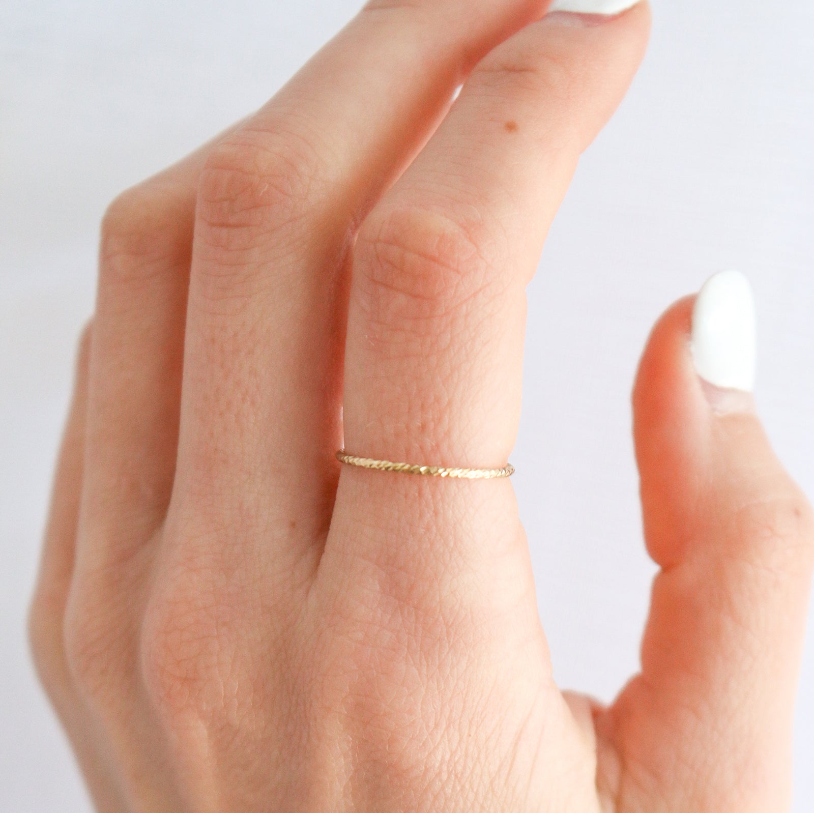 Personalised jewellery - KBN Jewellery - handmade jewellery – custom jewellery gifts – dainty ring – minimalist stacking ring – delicate shimmer ring – everyday jewellery