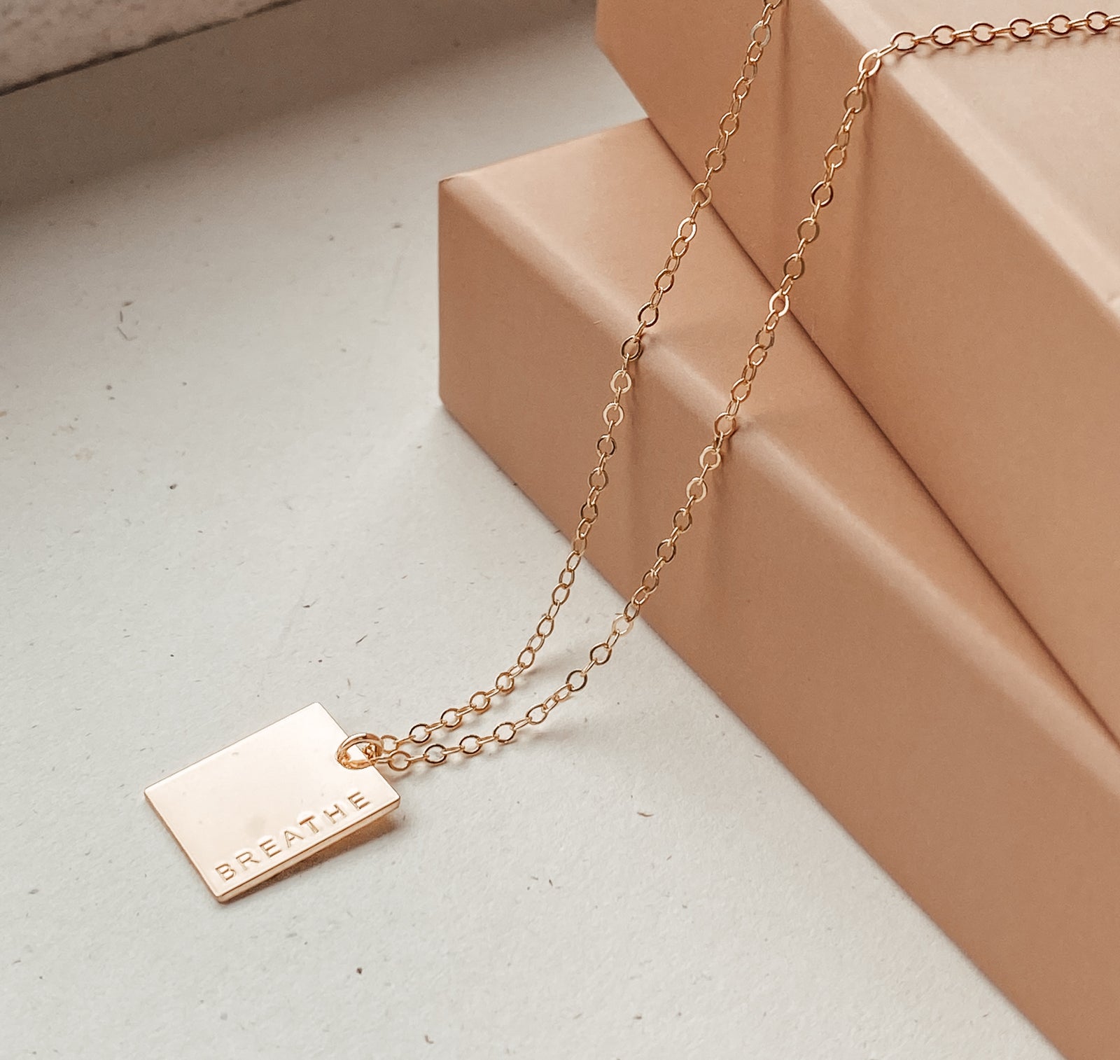 Personalised jewellery - KBN Jewellery - handmade jewellery – Personalised Jewellery gifts – Australian Made – zodiac sign necklace – rectangle pendant – birth flower necklace – initial necklace