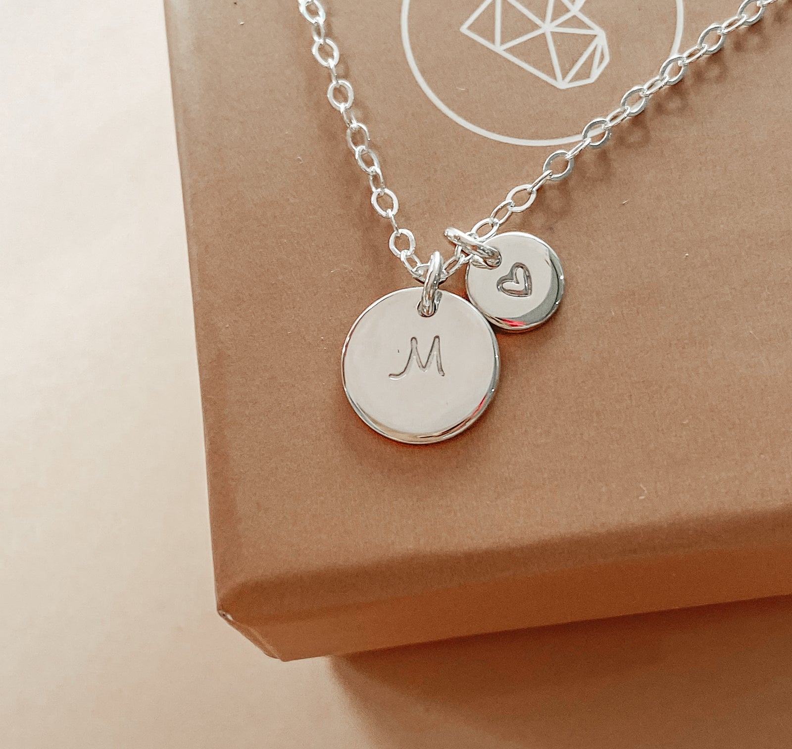 Sofia Necklace - Personalised jewellery - KBN Jewellery - handmade jewellery – small pendant necklace – initial necklace – symbol necklace – family initial necklace – children’s initial necklaces – birth flower initial necklace