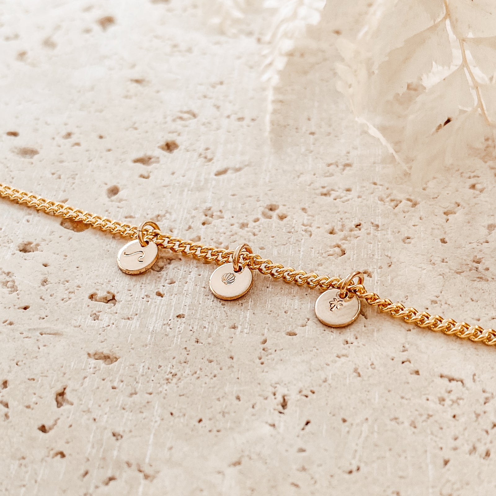 Personalised jewellery - KBN Jewellery - handmade jewellery – Personalised Jewellery gifts – Dainty jewellery – dainty bracelet – personalised bracelet – tiny pendant bracelet – initial bracelet – symbol bracelet – handmade bracelet – hand stamped jewellery