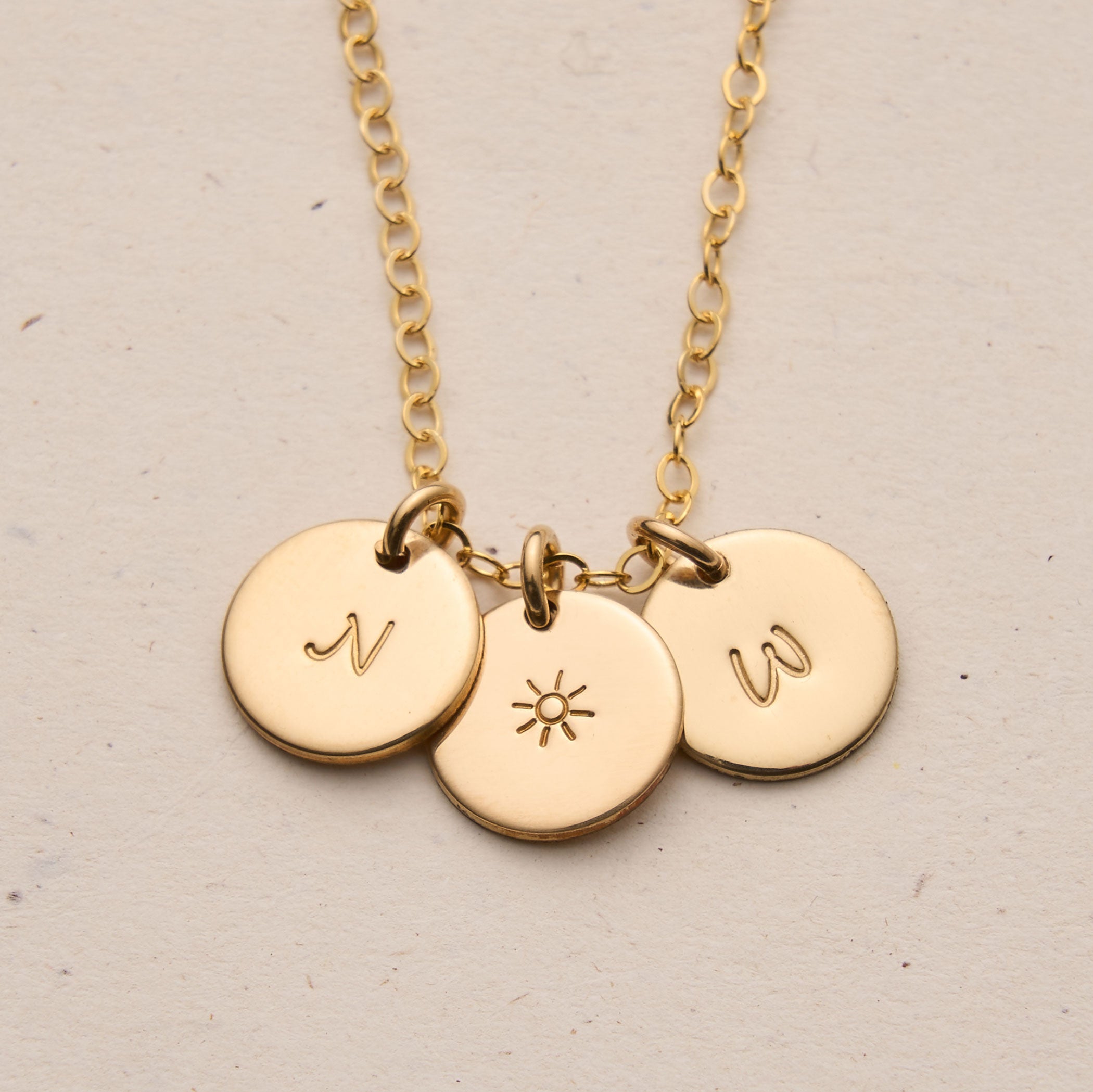 Sofia Necklace - Personalised jewellery - KBN Jewellery - handmade jewellery – small pendant necklace – initial necklace – symbol necklace – family initial necklace – children’s initial necklaces – birth flower initial necklace