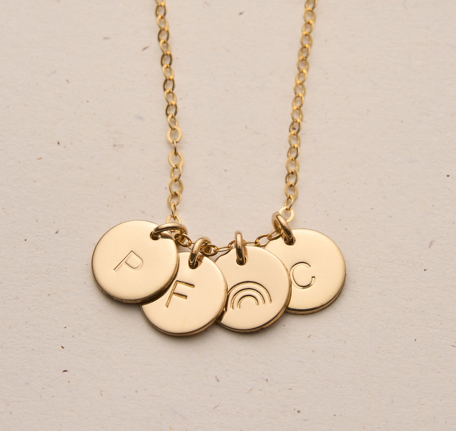 Sofia Necklace - Personalised jewellery - KBN Jewellery - handmade jewellery – small pendant necklace – initial necklace – symbol necklace – family initial necklace – children’s initial necklaces – birth flower initial necklace