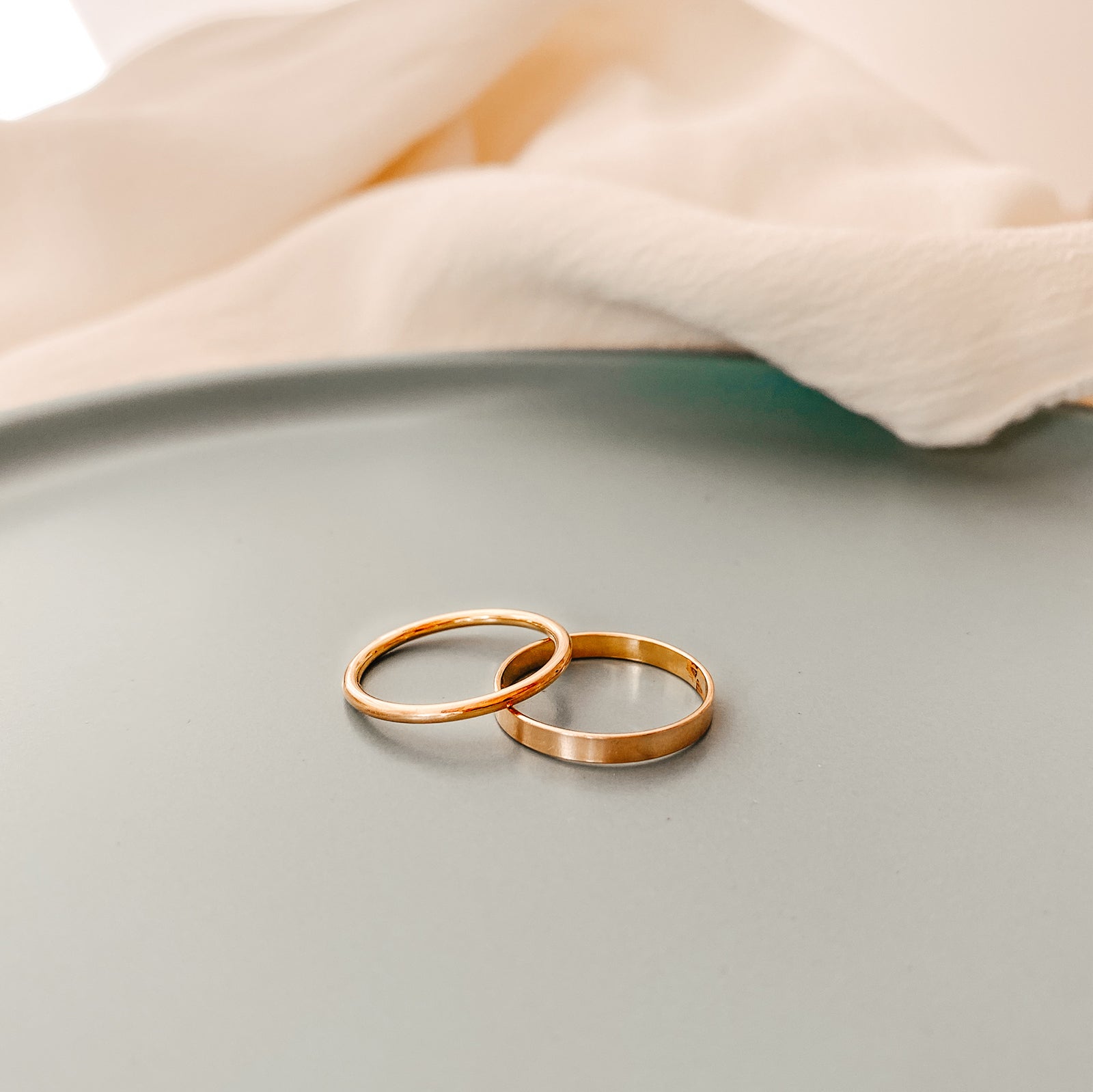 Personalised jewellery - KBN Jewellery - handmade jewellery – Personalised Jewellery gifts – Dainty jewellery – plain band ring - wedding band - affordable wedding band - gold filled wedding band - thick stacking ring